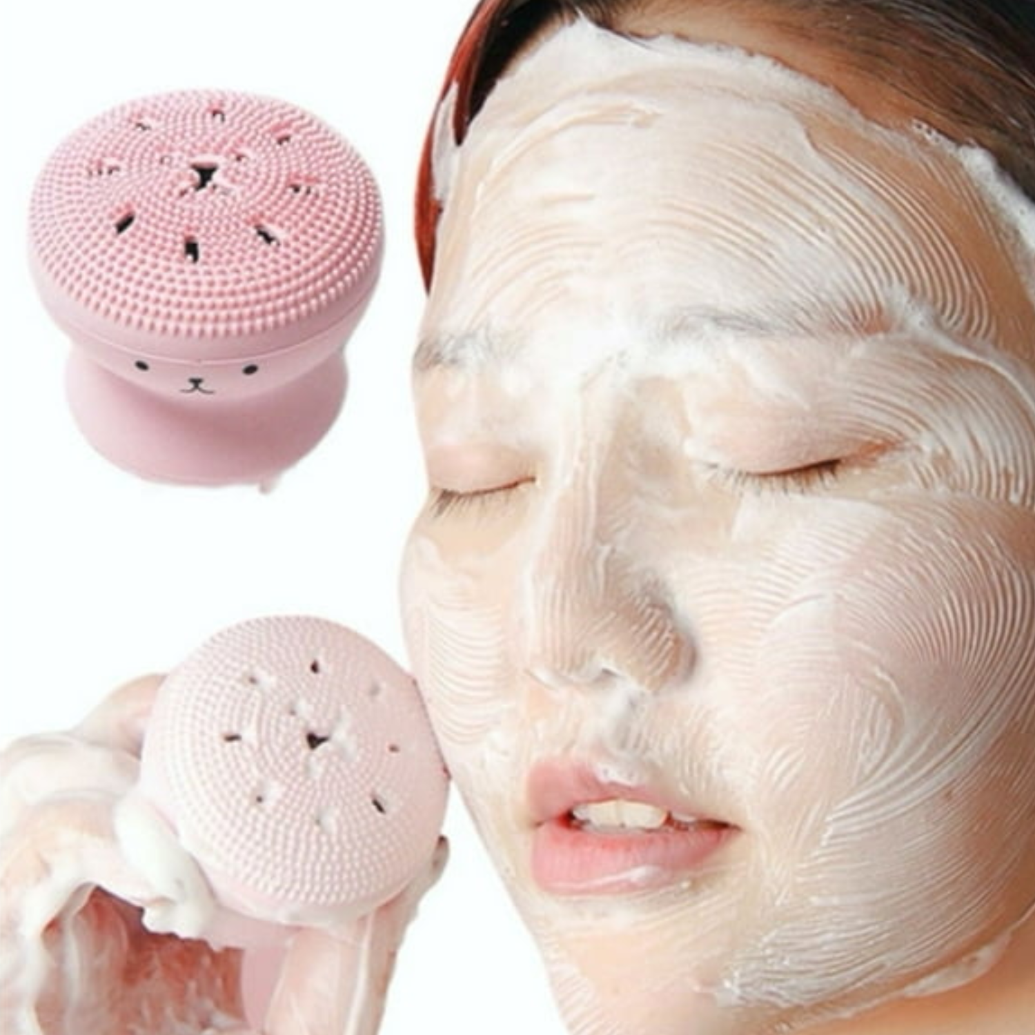 Pack 3 Cepillos Limpiadores Faciales Pulpo Silicona Exfoliante-6