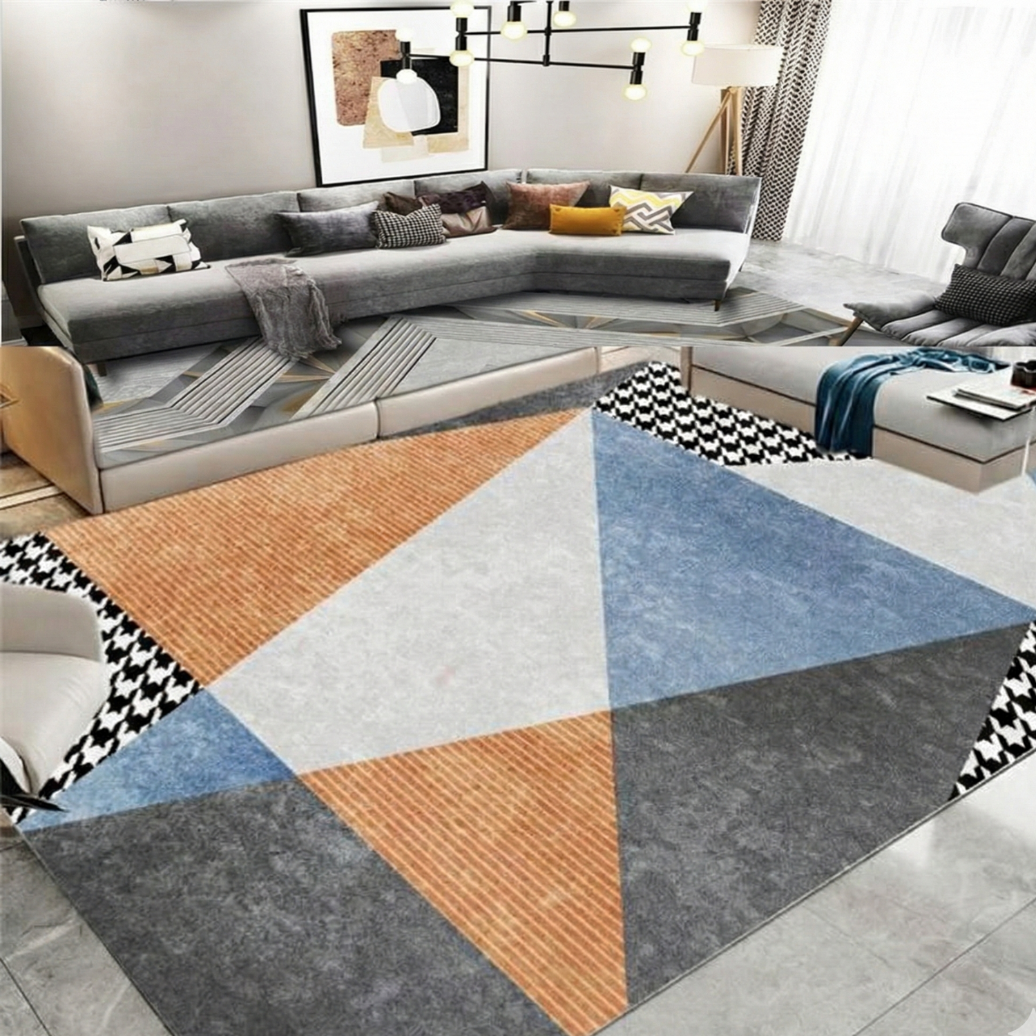 Alfombra de Living Antideslizante Piel de Durazno 150x200 cm Soft Touch-2