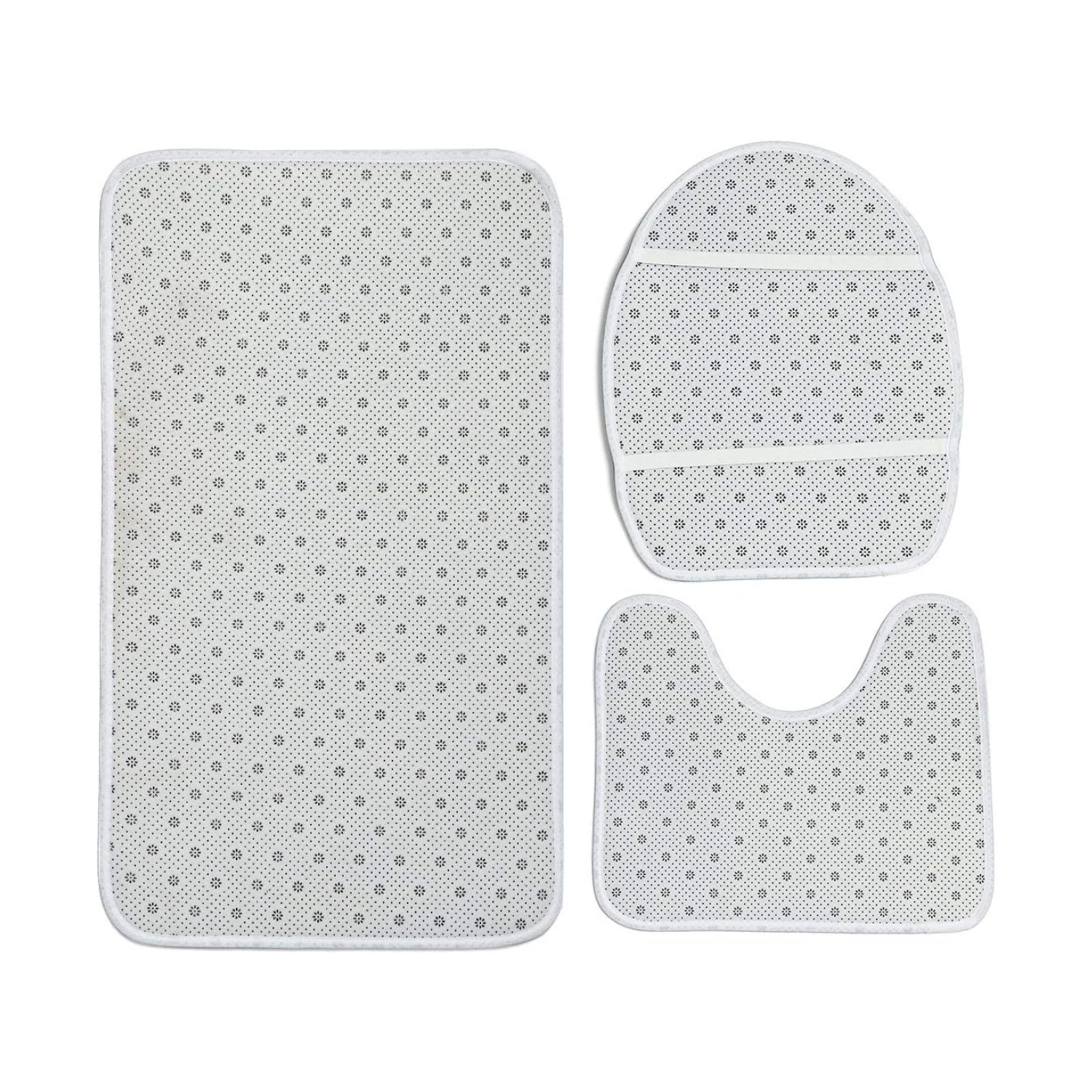 Juego Baño 4 Piezas Cortina Tela Poliéster Impermeable-4