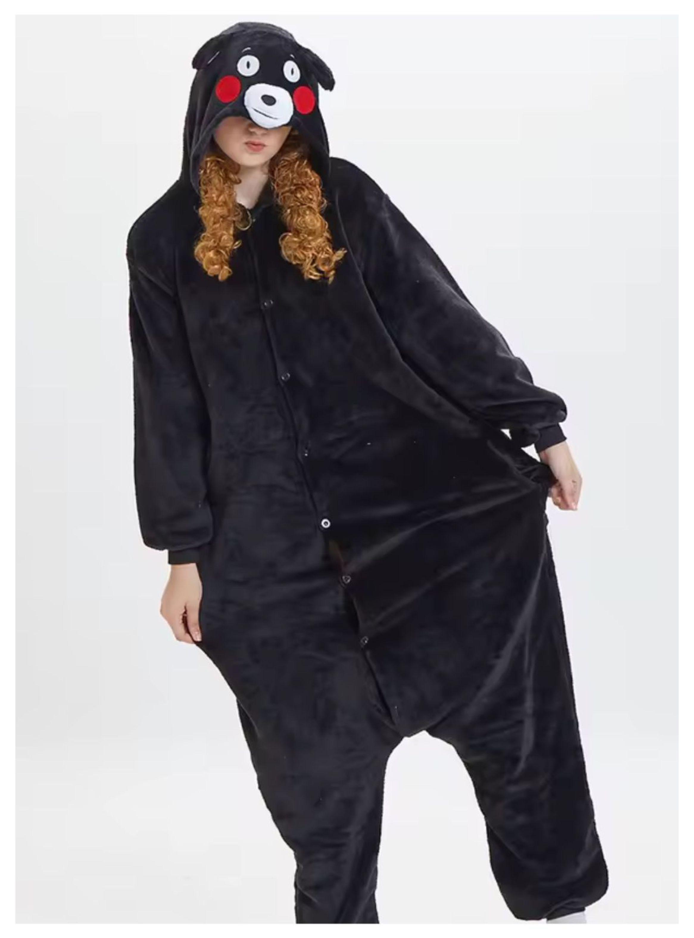 Pijama Disfraz Animal Kigurumi Infantil Unisex Oso Negro-4