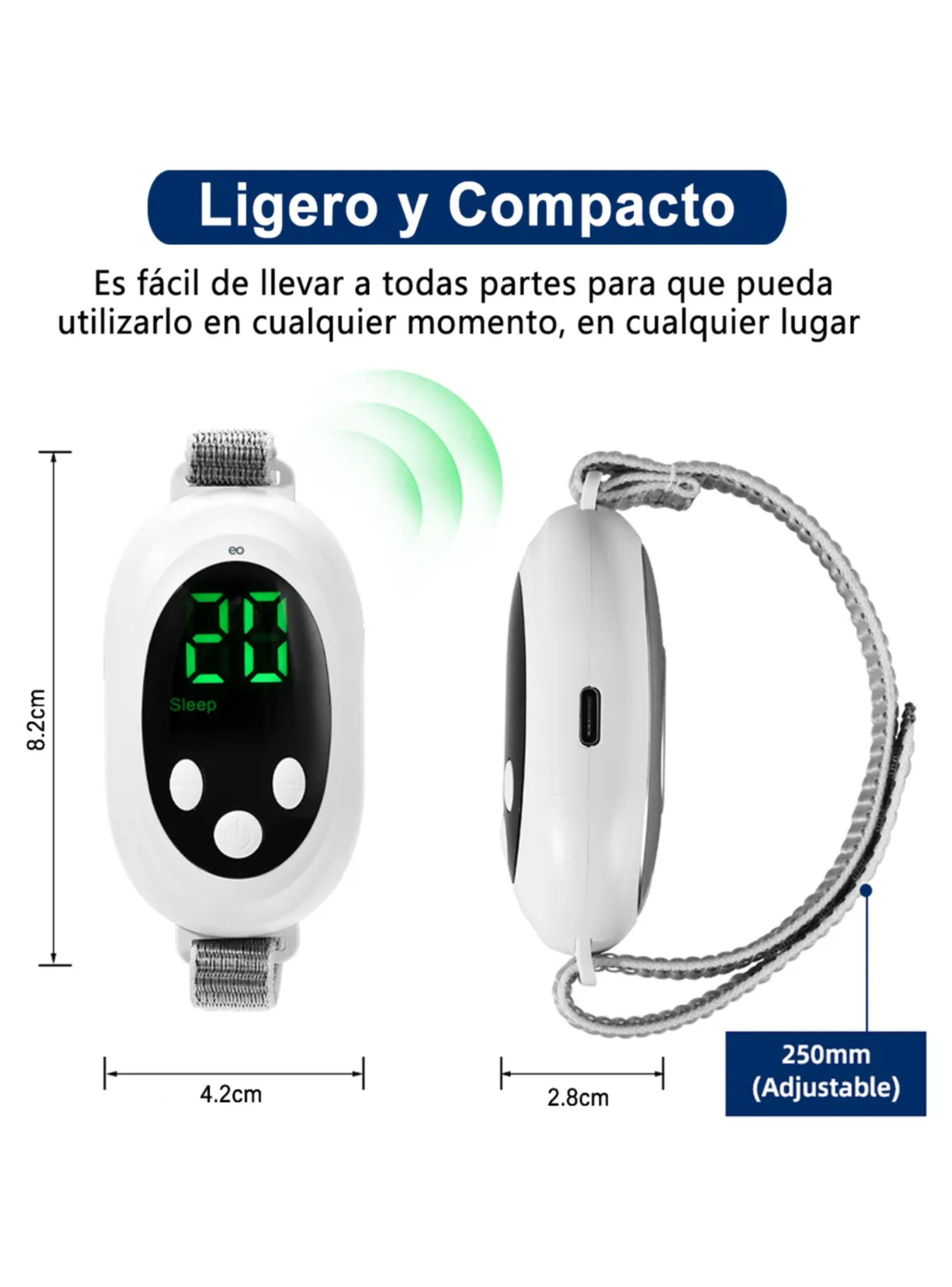 Dispositivo Portátil Para Ansiedad Y Ayuda Al Sueño Blanco-3