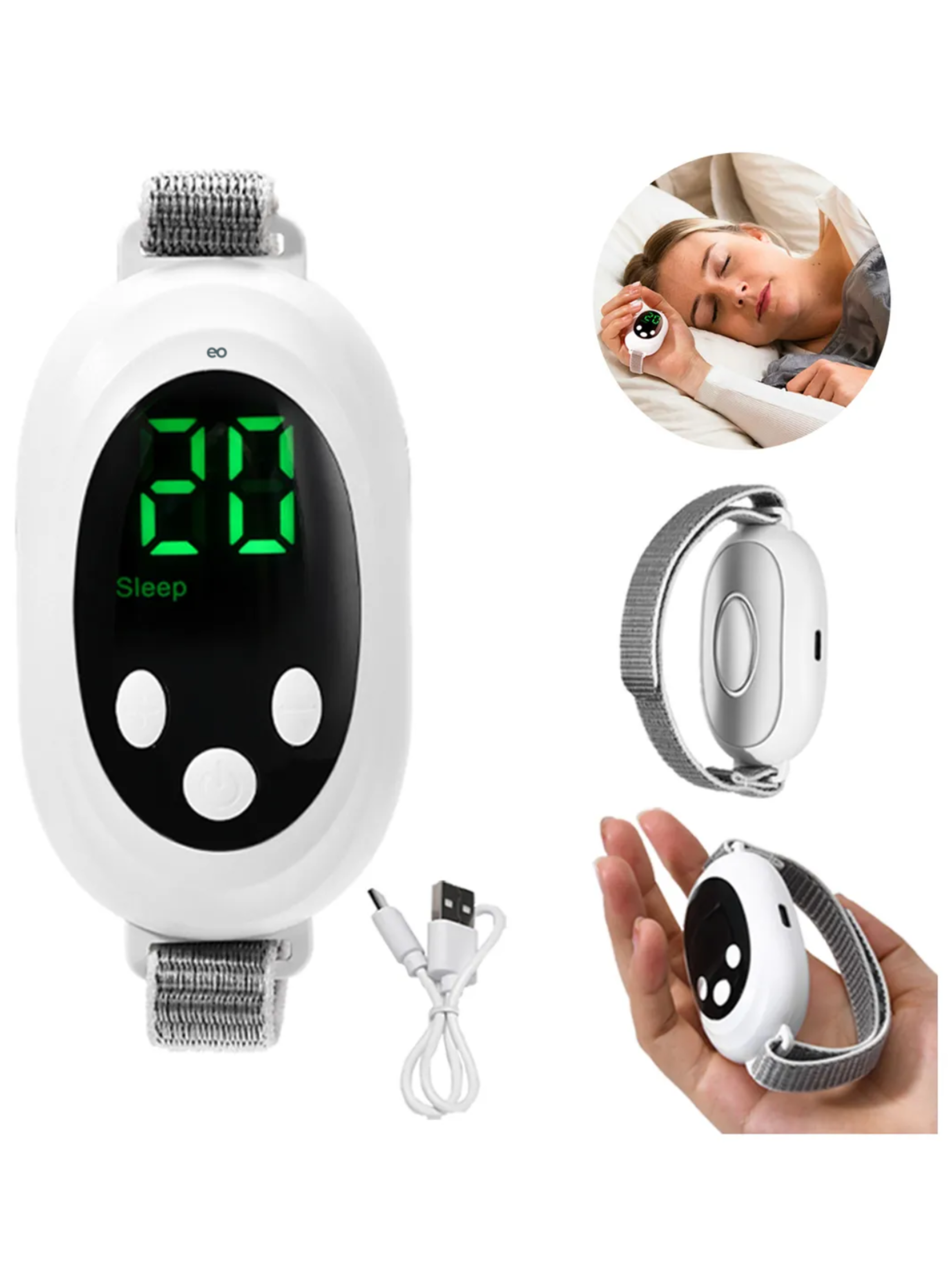 Dispositivo Portátil Para Ansiedad Y Ayuda Al Sueño Blanco-4