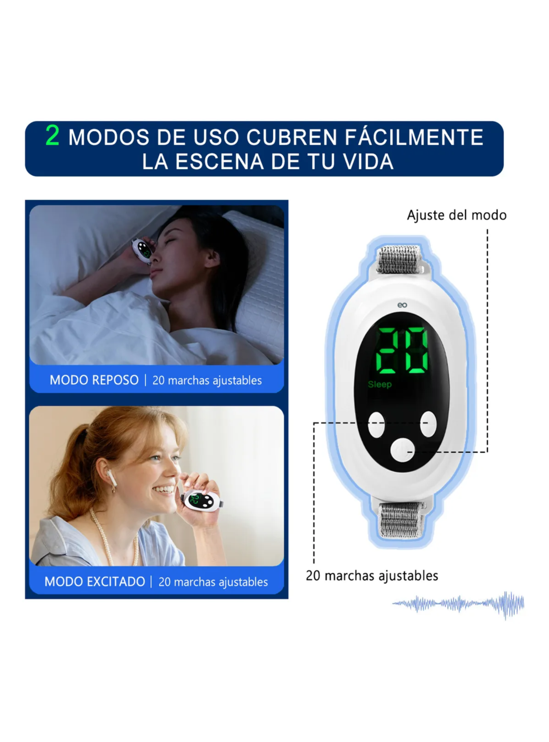 Dispositivo Portátil Para Ansiedad Y Ayuda Al Sueño Blanco-6