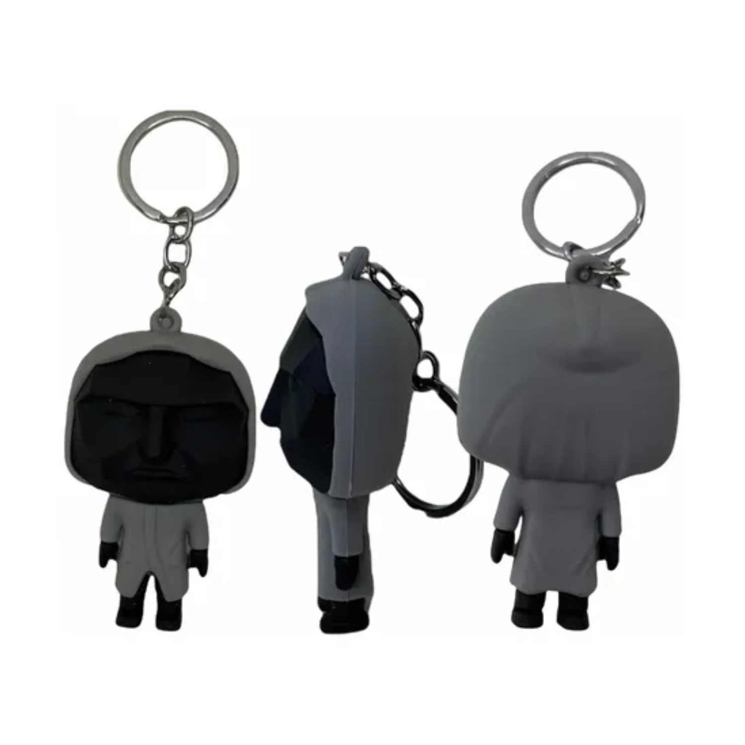 Llavero Figura 3D Juego del Calamar Máscara Negra Silicona-2