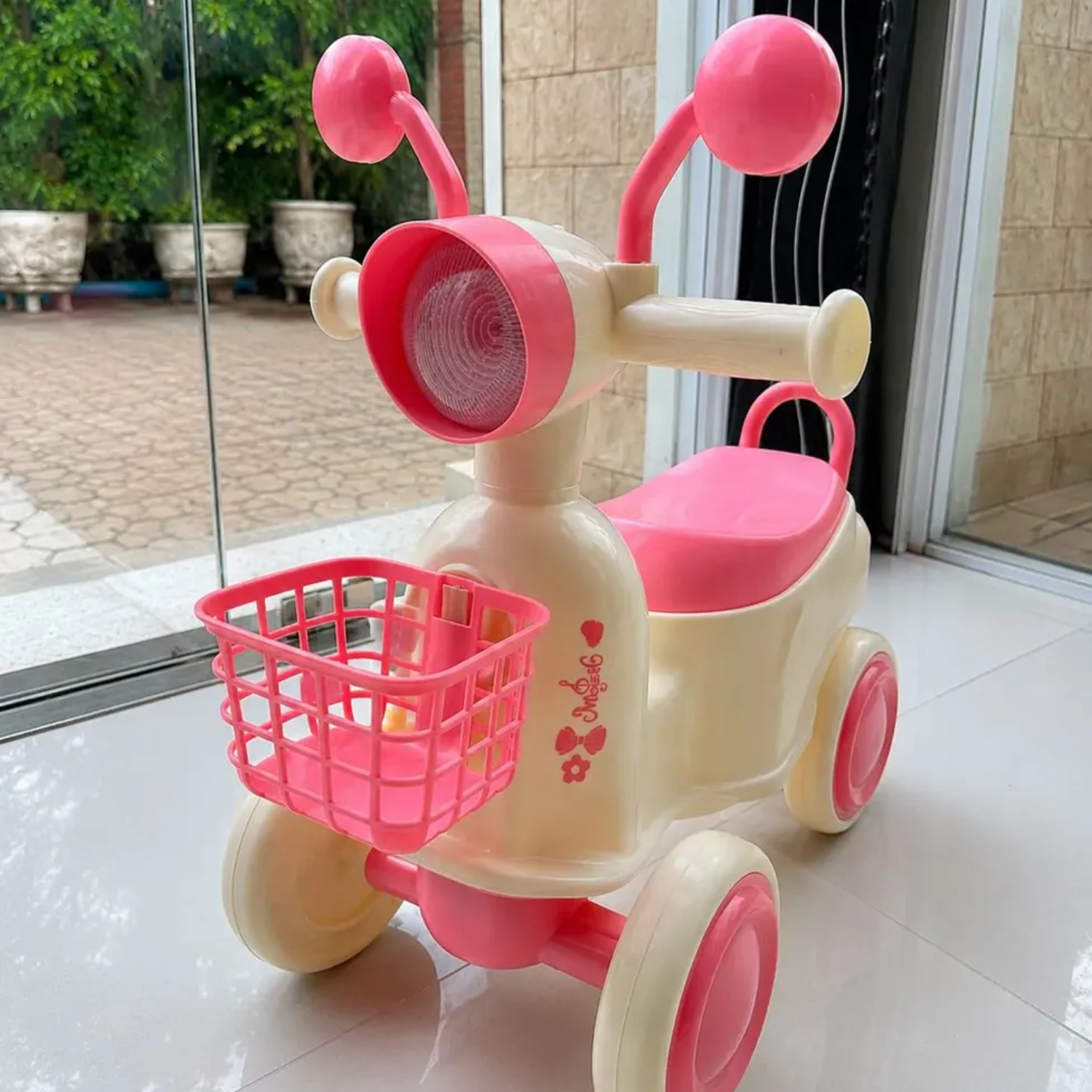 Correpasillos Infantil Tipo Moto Scooter Con Canasto Para Niños-1