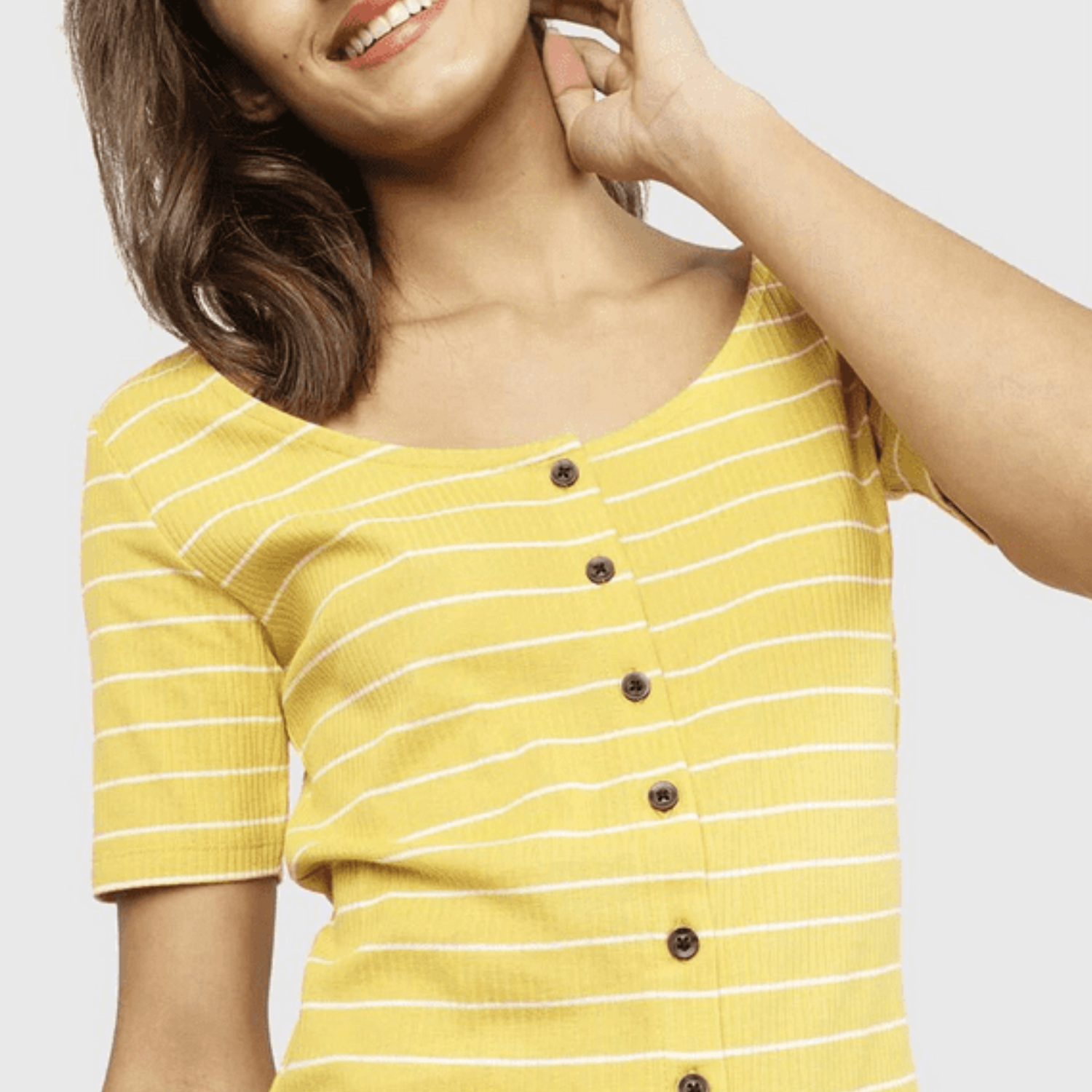 Vestido Ajustado Mujer Jacqueline De Yong Amarillo-4