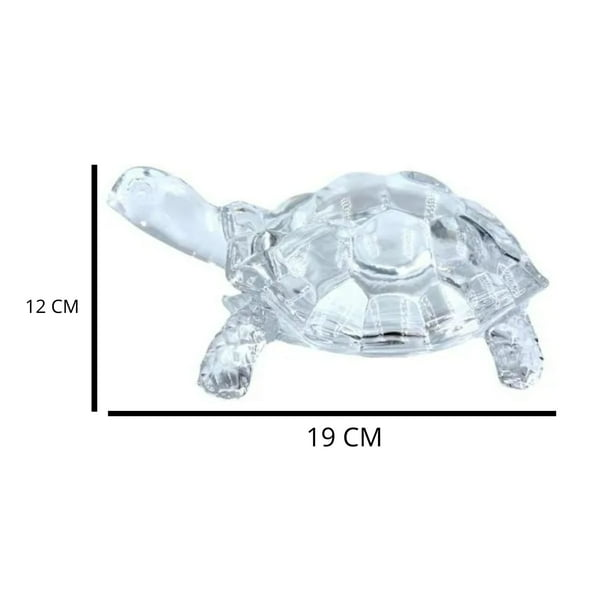 Figura Adorno Tortuga De Vidrio 19 Cm Decoración-6