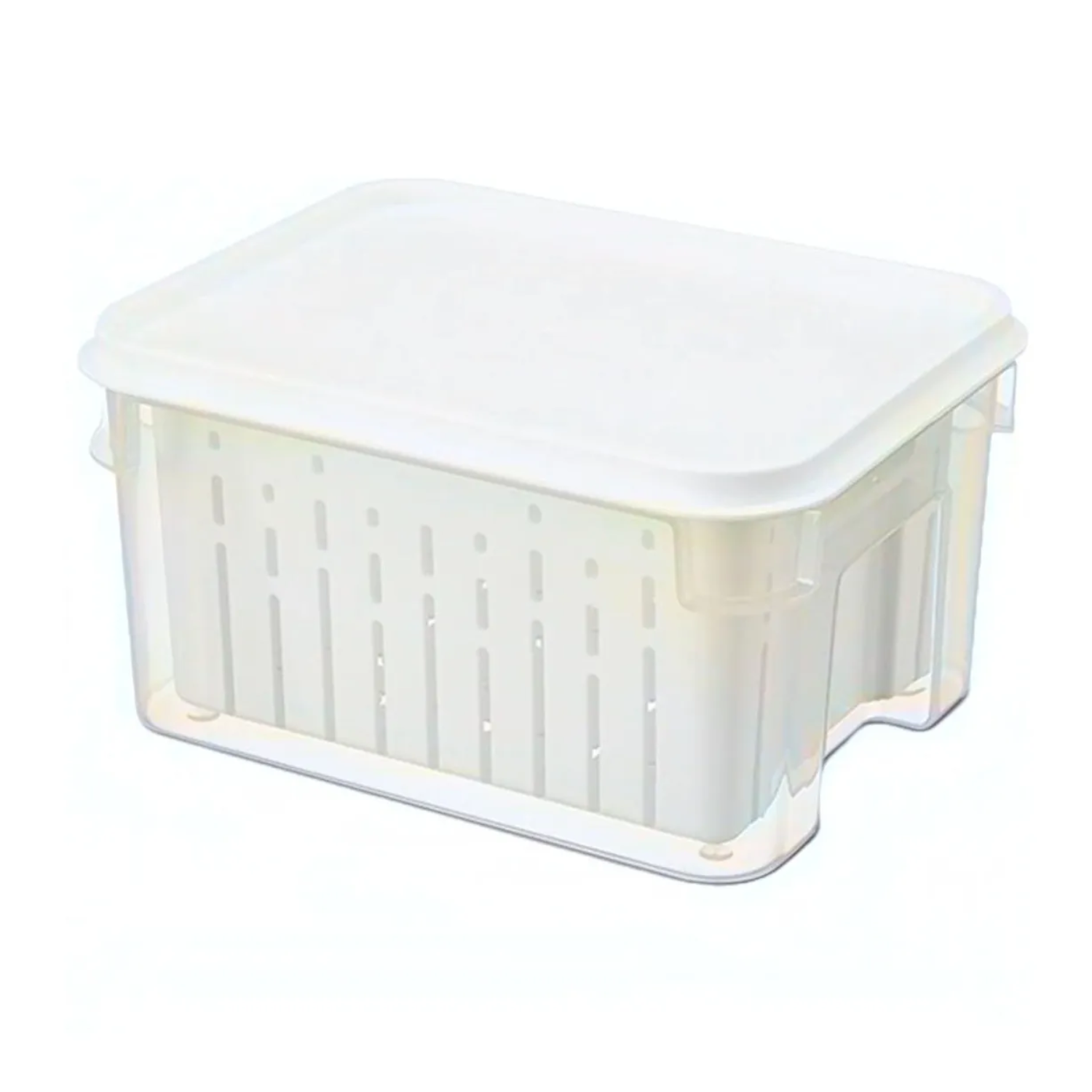 Organizador Refrigerador Con Escurridor Frutas Verduras Beige-5