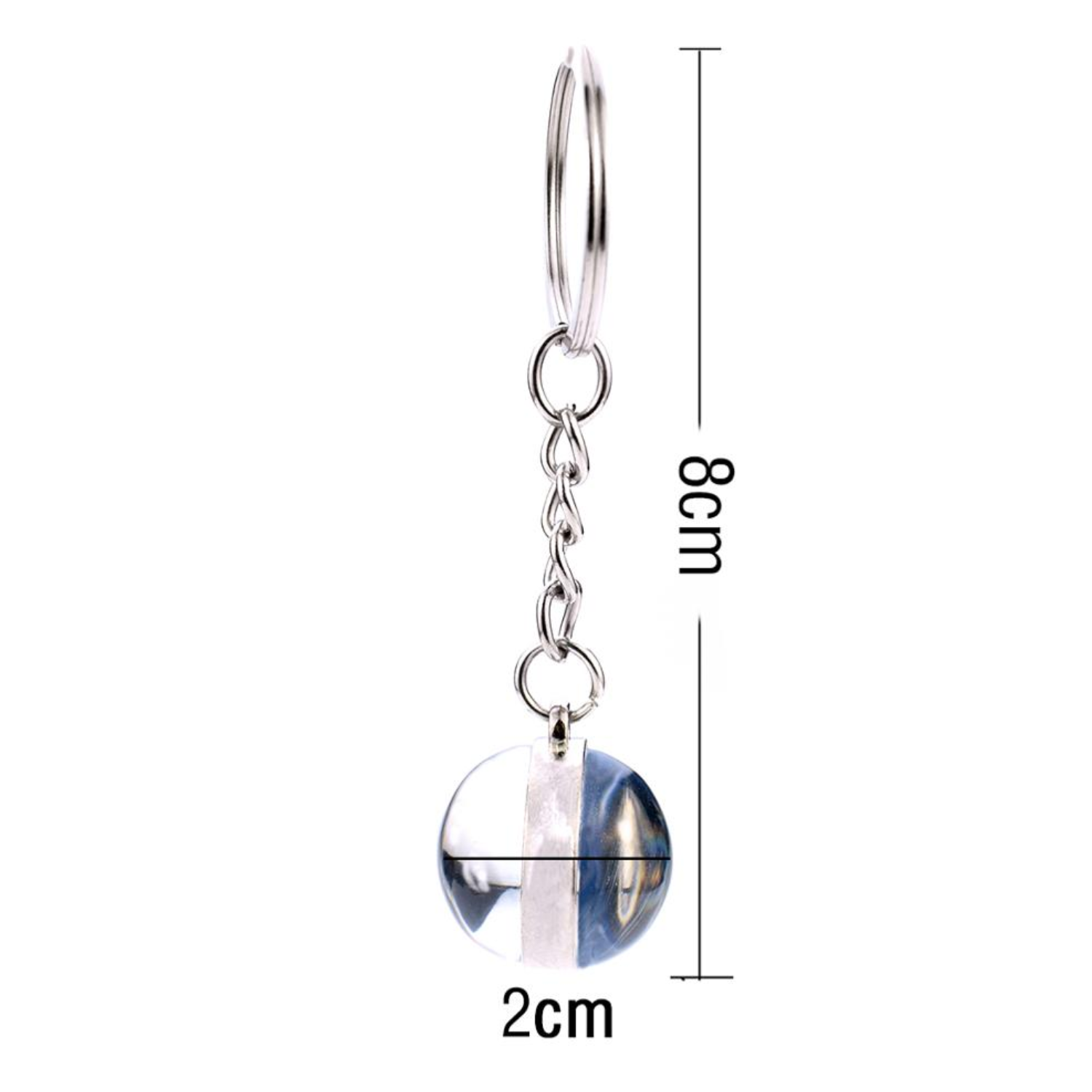 Llavero de Vidrio Redondo Diseños Lobos Brilla en la Oscuridad 2cm-5