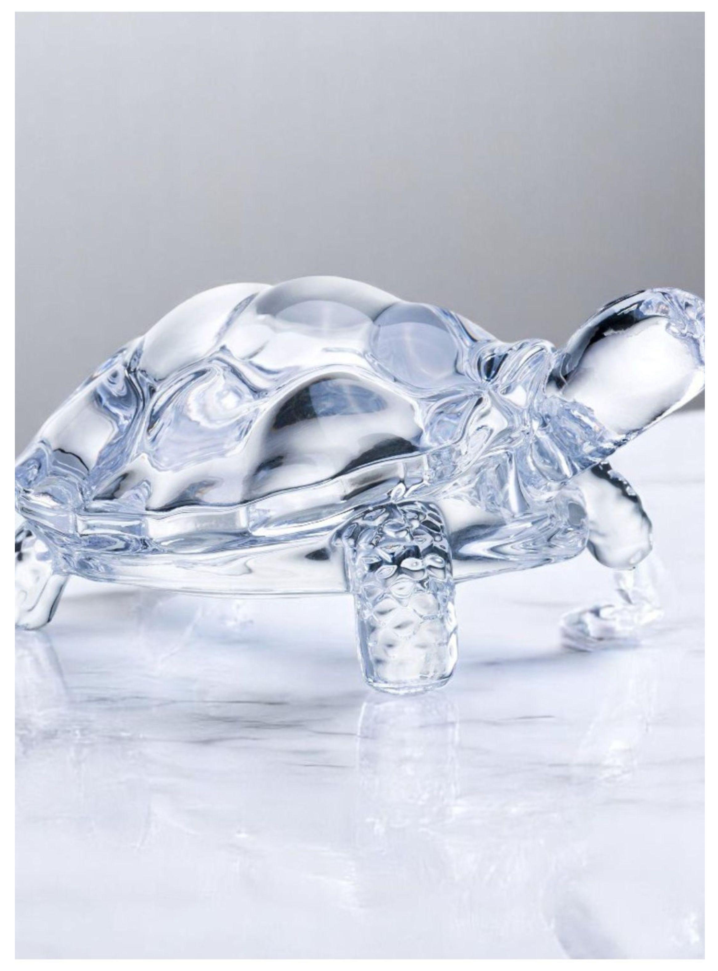 Tortuga De Vidrio Para Mesa Adorno Decorativo 12cm-3