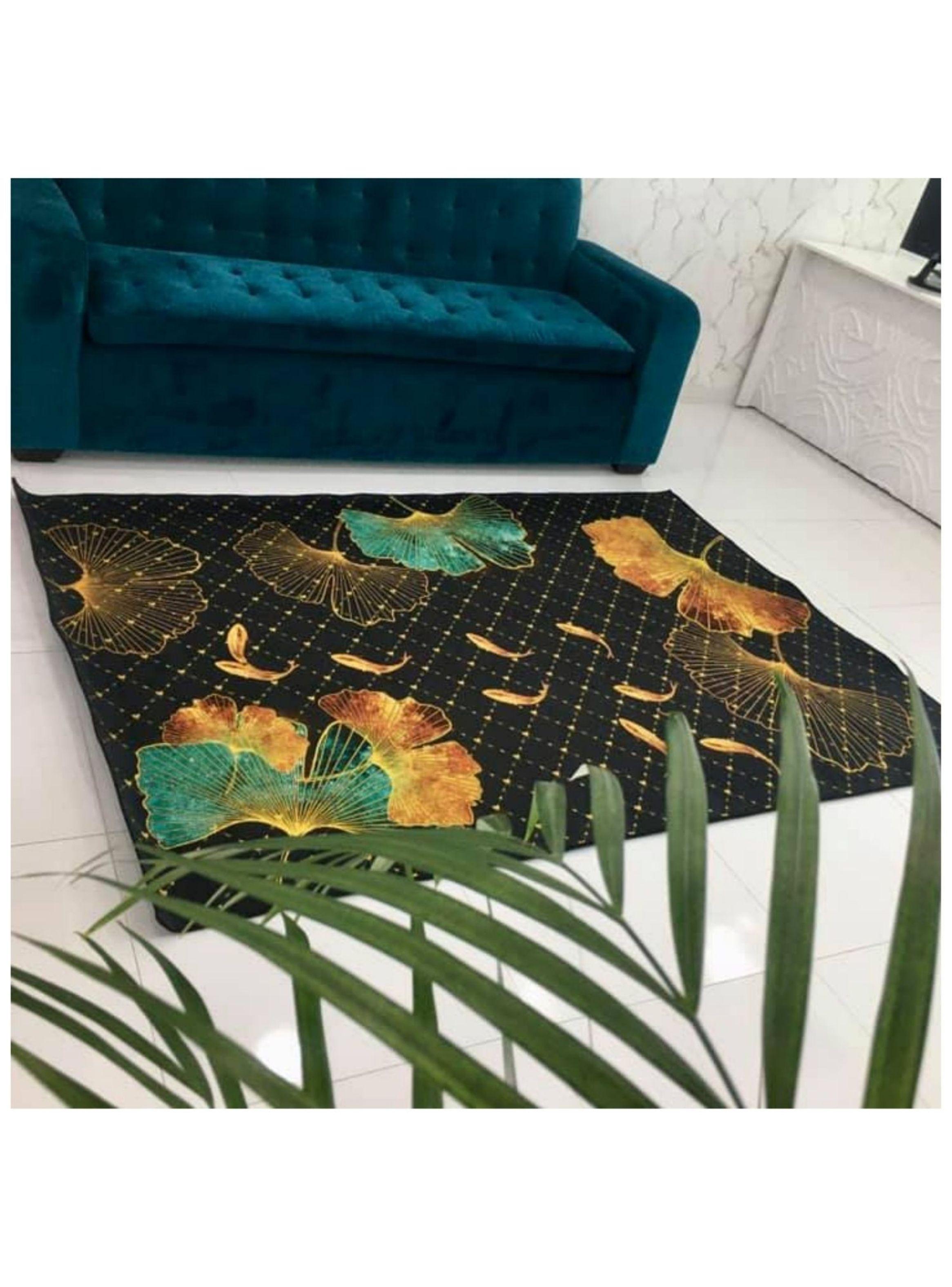 Alfombra Antideslizante Grande 140x200cm Estampada Moderna Para Piso-2