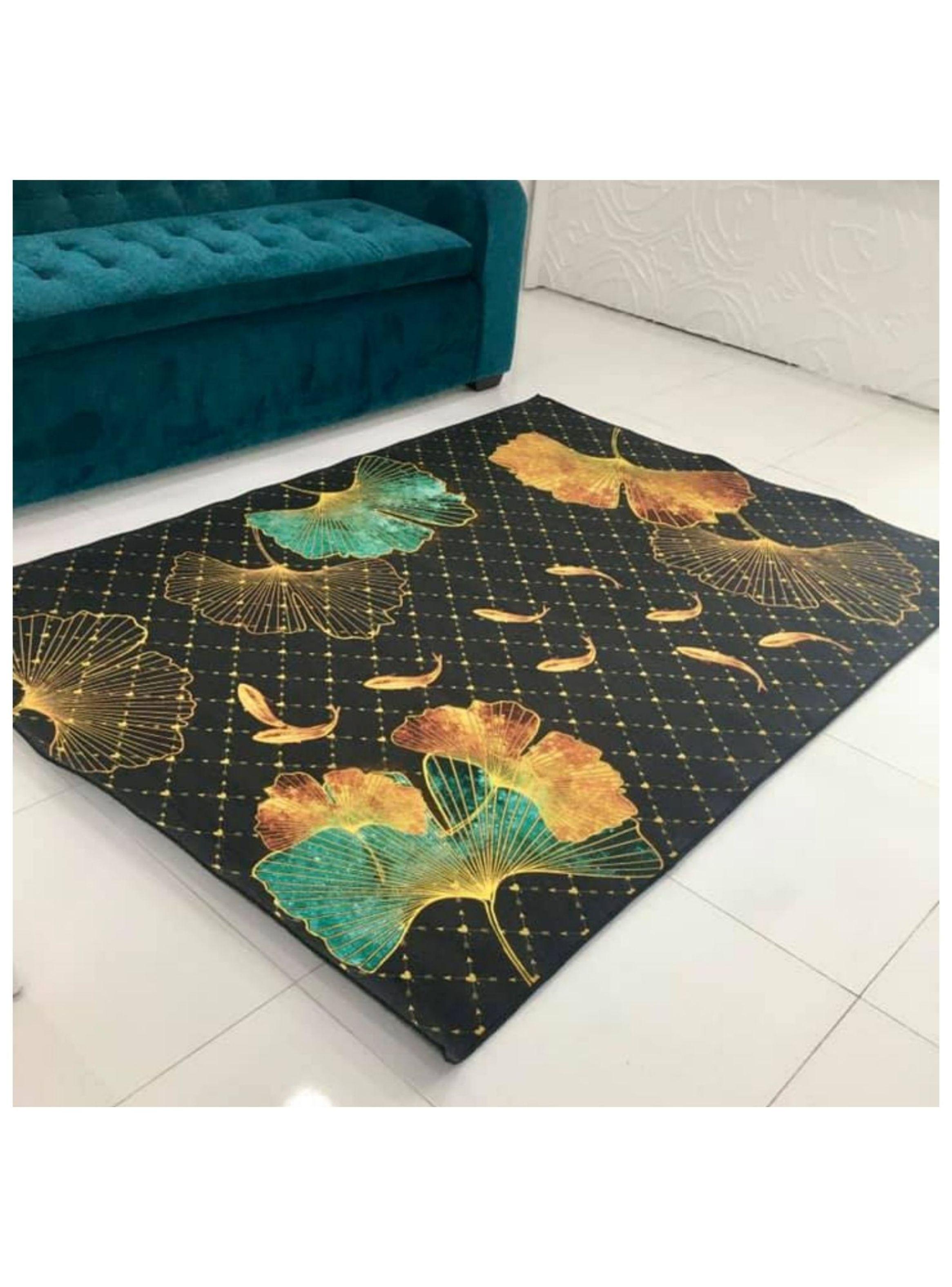 Alfombra Antideslizante Grande 140x200cm Estampada Moderna Para Piso-3