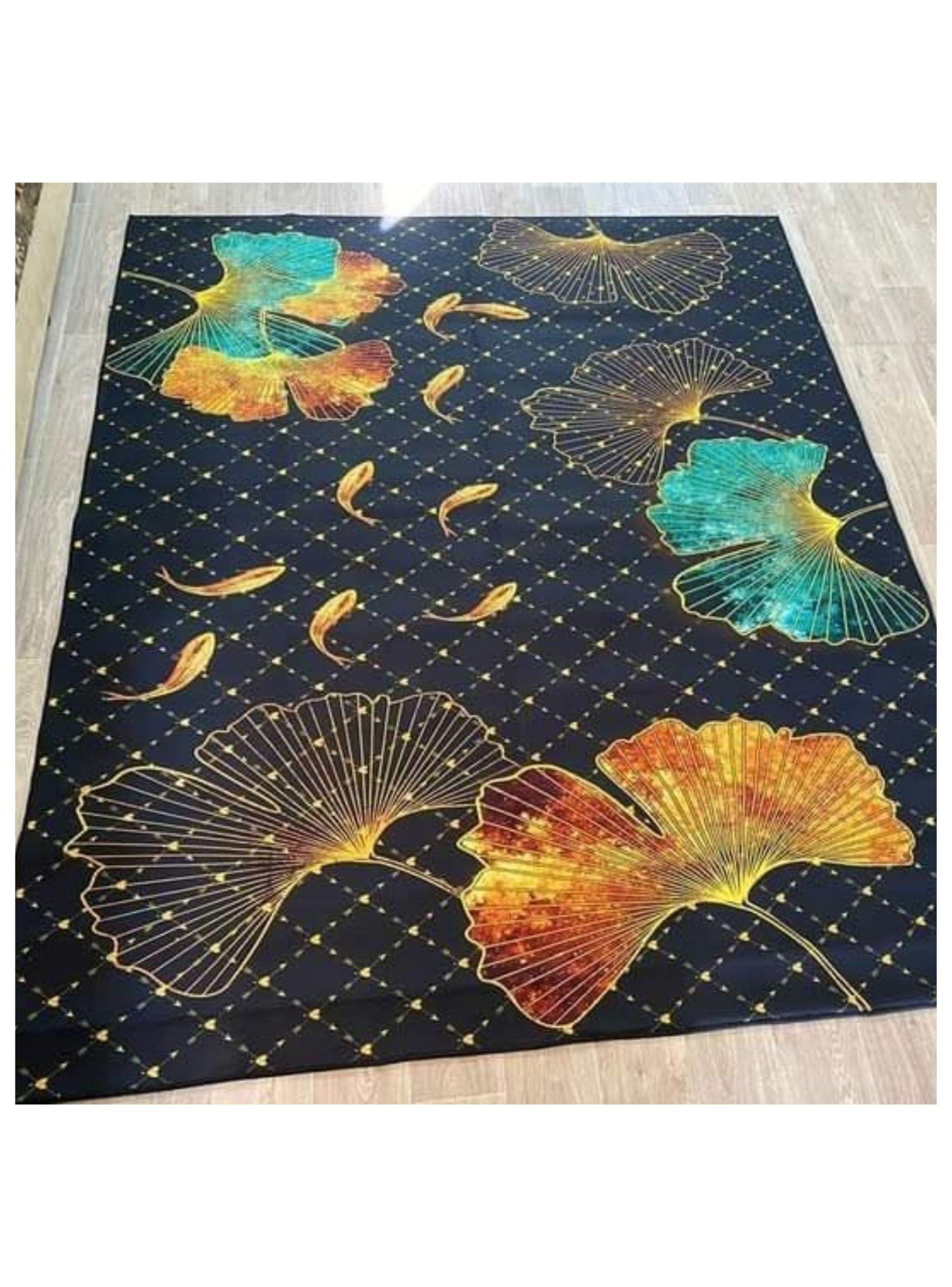 Alfombra Antideslizante Grande 140x200cm Estampada Moderna Para Piso-7