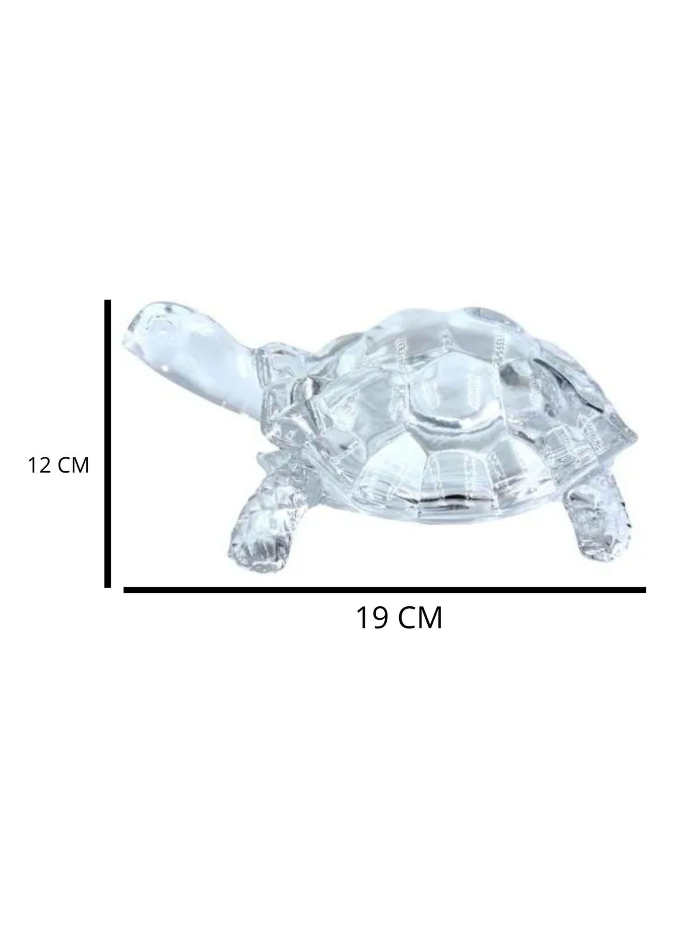 Tortuga De Vidrio Para Mesa Adorno Decorativo 19cm-2