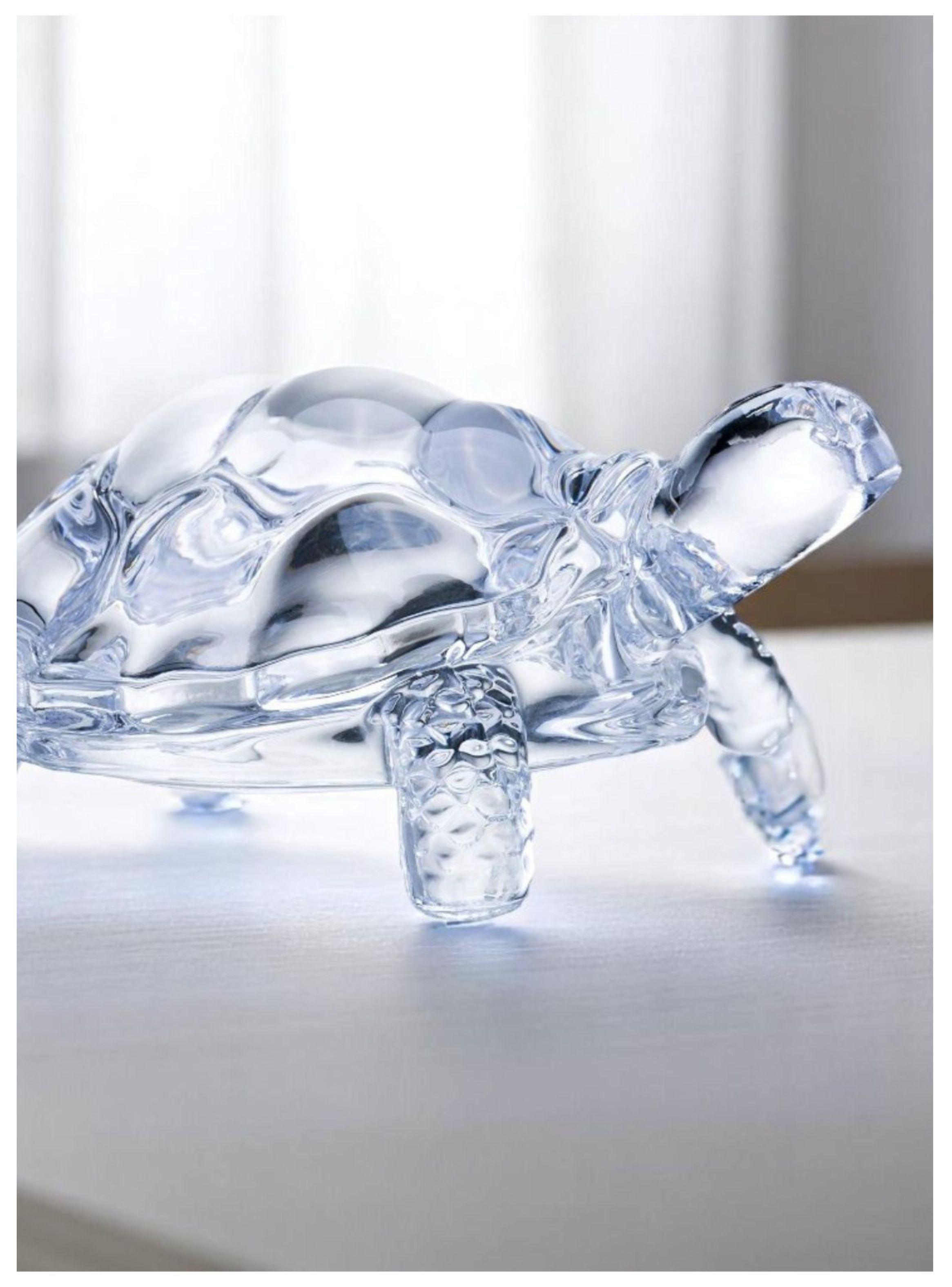 Tortuga De Vidrio Para Mesa Adorno Decorativo 19cm-3