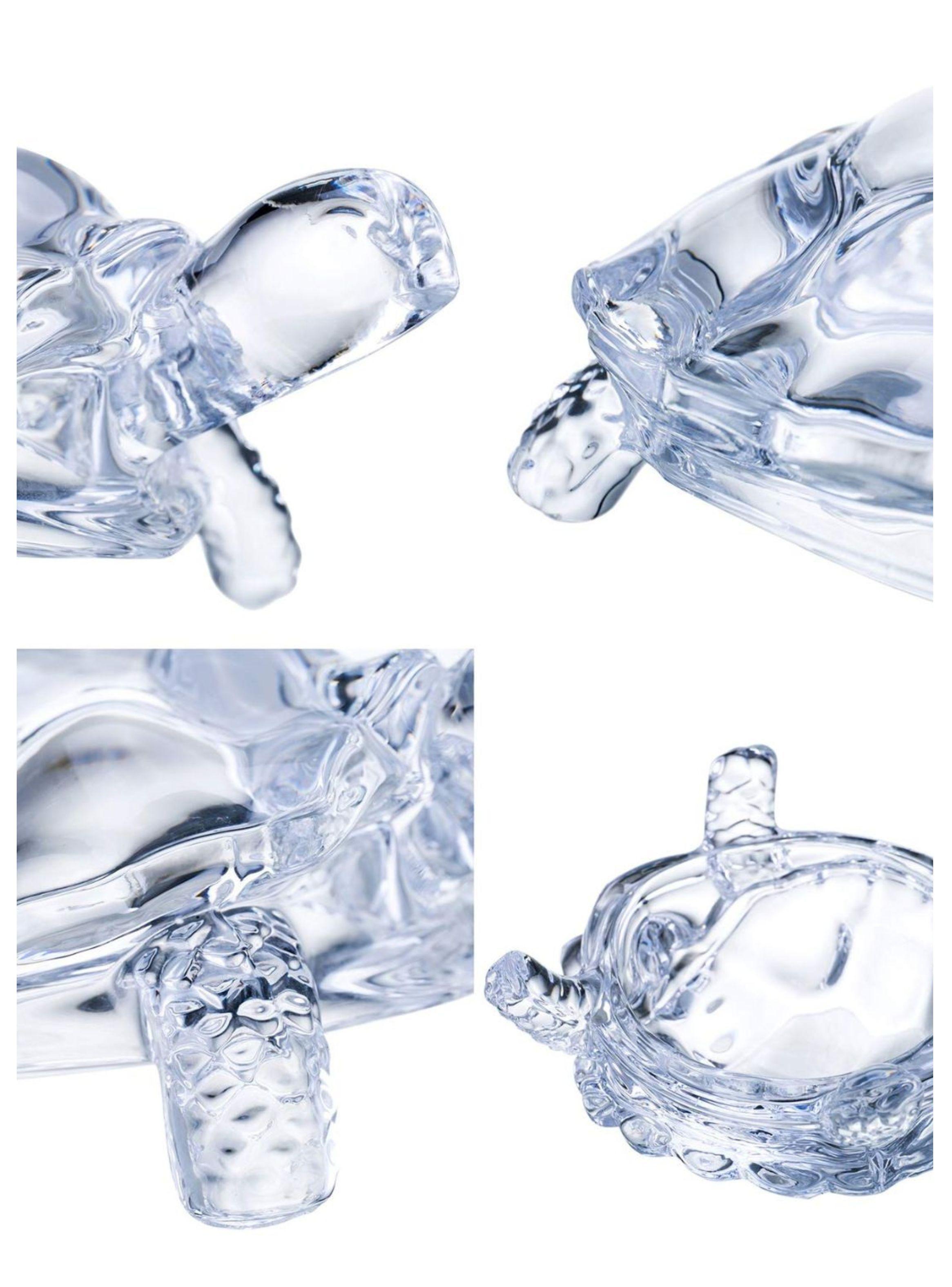 Tortuga De Vidrio Para Mesa Adorno Decorativo 19cm-5
