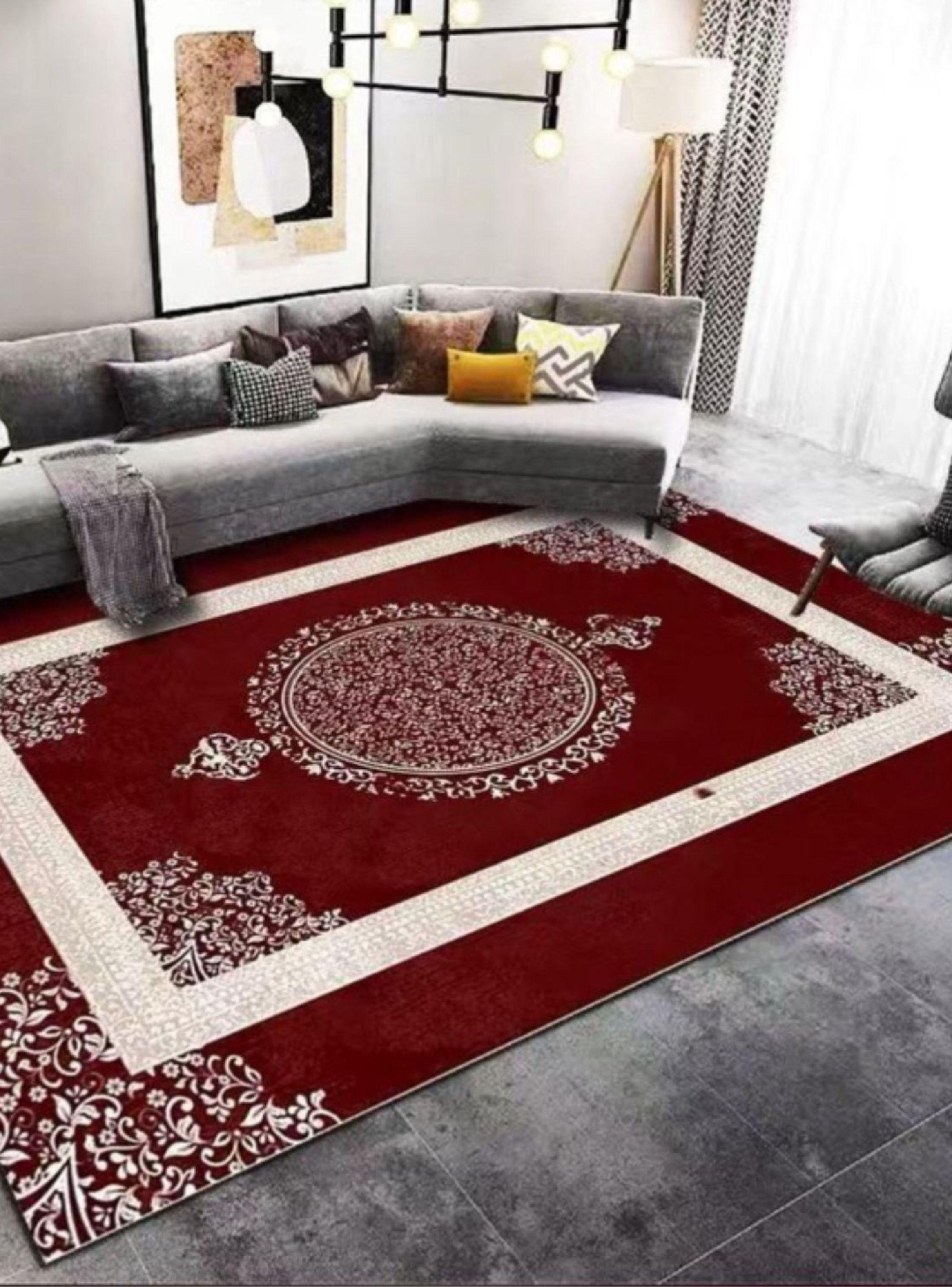 Alfombra De Piso Grande 180cm x 200cm Antideslizante Estampada 3D-3
