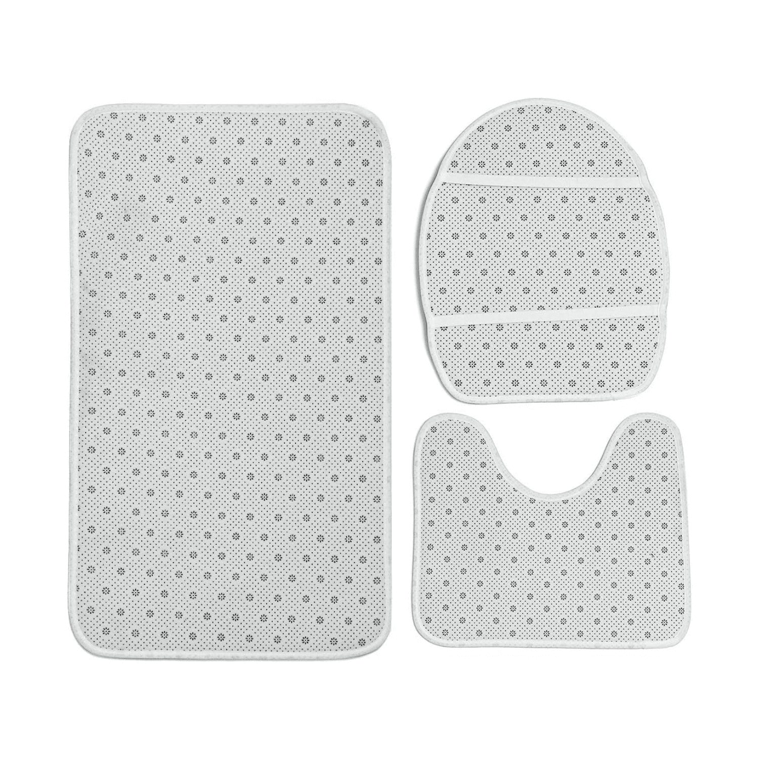 Juego Baño 4 Piezas Cortina Tela Poliéster Impermeable Rojo-5