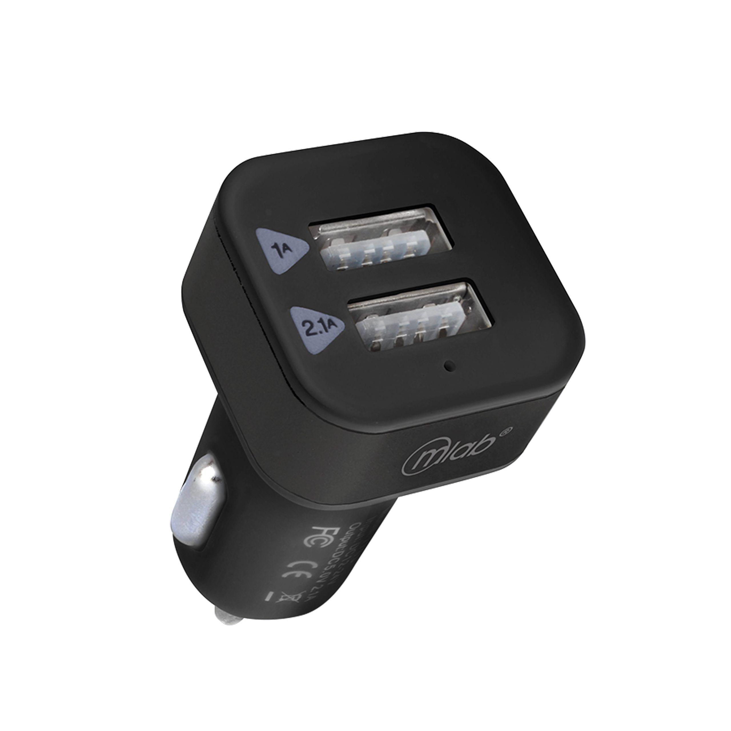 Cargador Automovil Encendedor 12V USB X2 Microlab-0