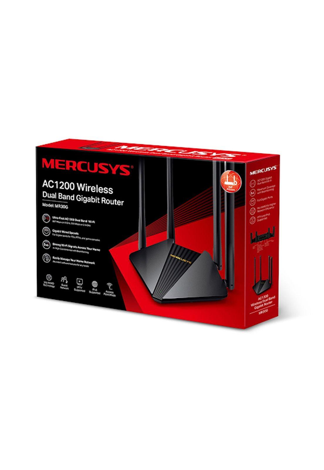 Router Inalambrico Gigabit Dual Band AC1200 Mercusys MR30G-0