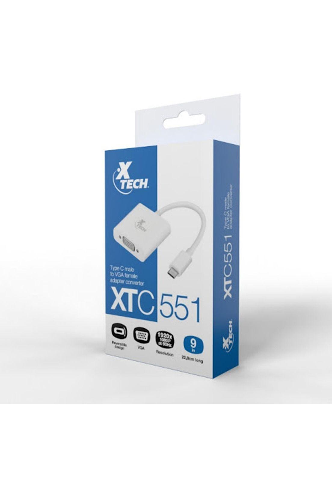 Adaptador Conversor Video Monitor USB-C VGA X-Tech XTC-551-1