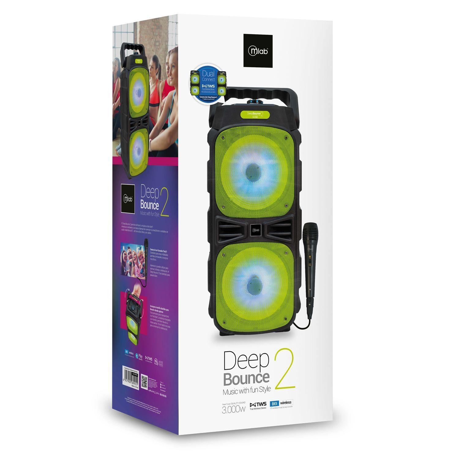 Parlante Microfono Karaoke Portatil Microlab Deep Bounce-4