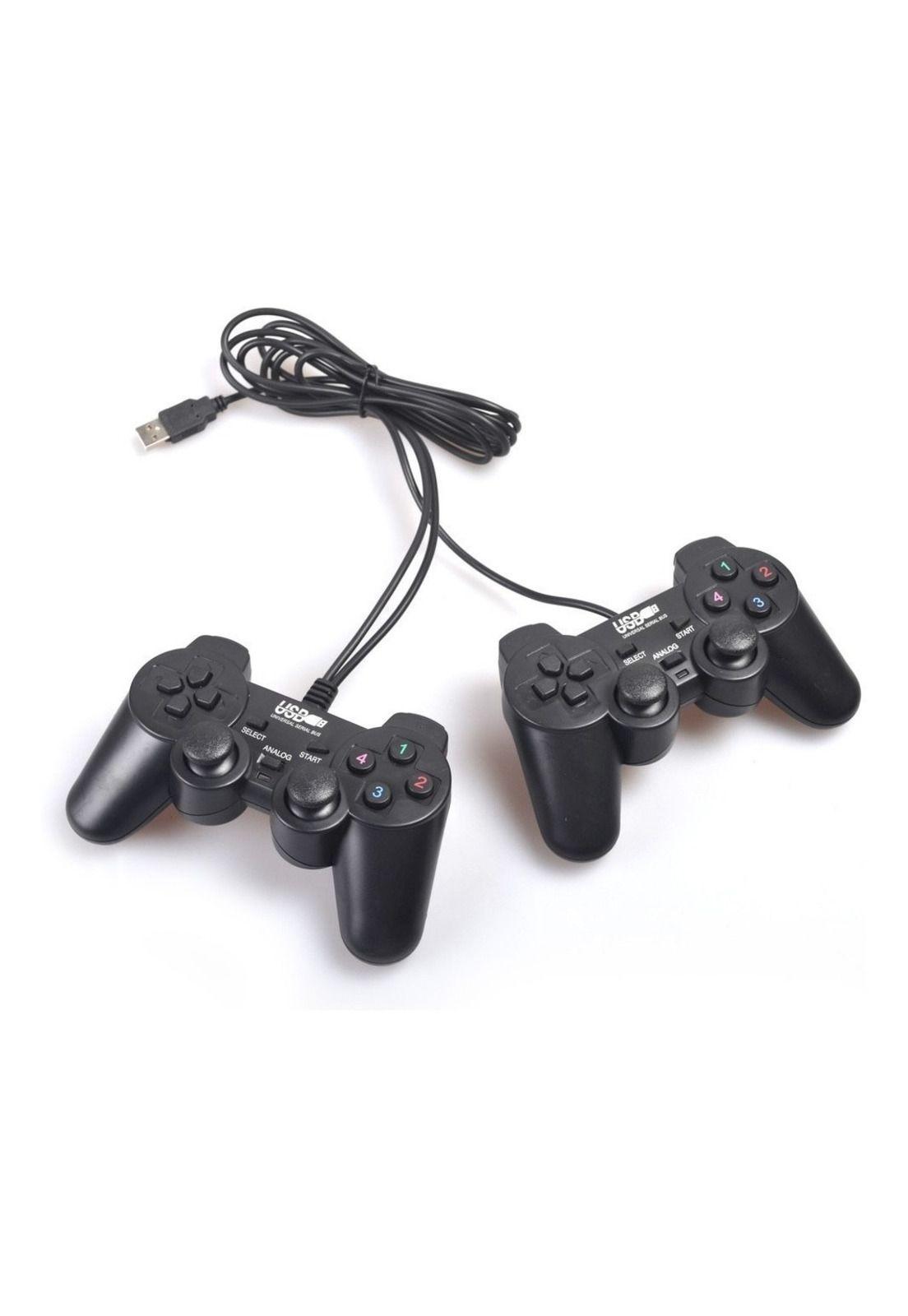 Pack Kit 2 Joystick Control Mando Analogico Usb Pc Consolas-0