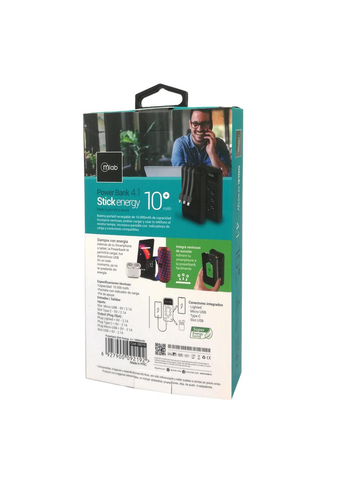 Powerbank Bateria externa 10000mah USB-C 2.1A Microlab-7