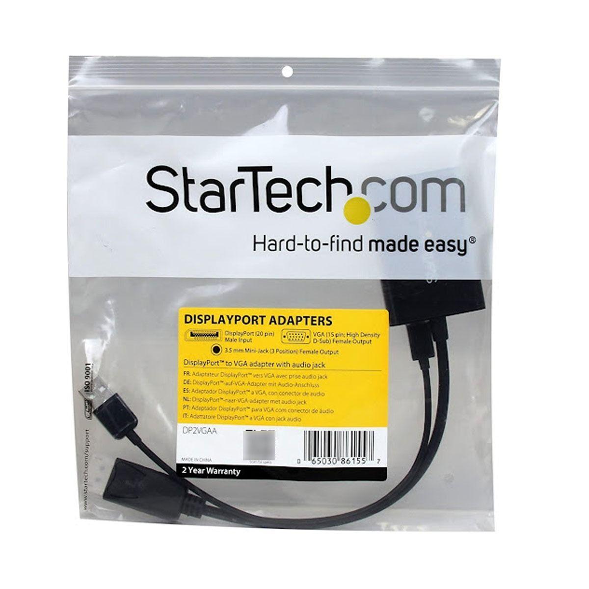 Adaptador Video Audio DP Display Port a VGA Startech-1