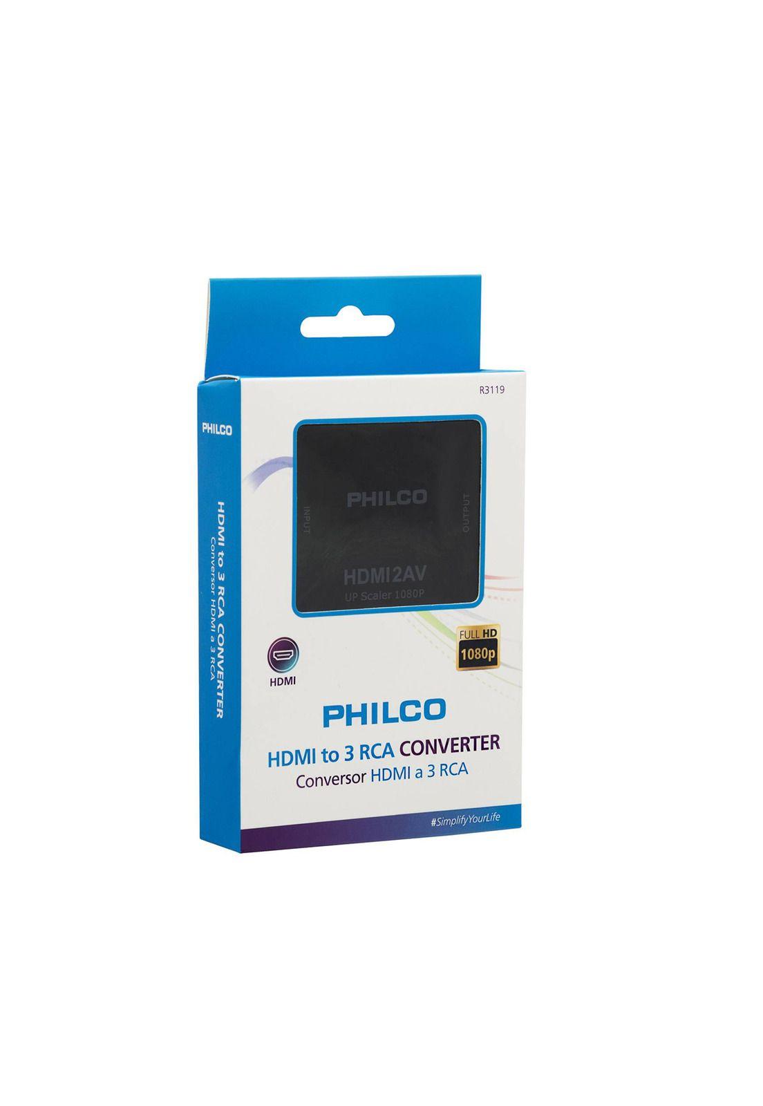 Conversor Adaptador Compatible con HDMI a AV RCA Philco-4