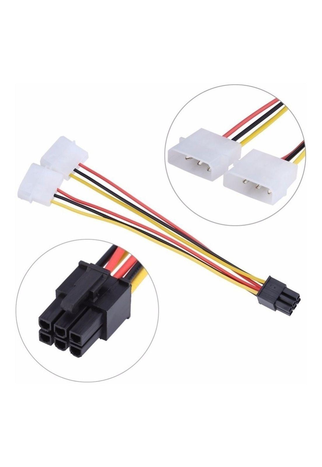 Cable Adaptador Corriente Tarjeta Video Molex M Pci 6 Pin H-0