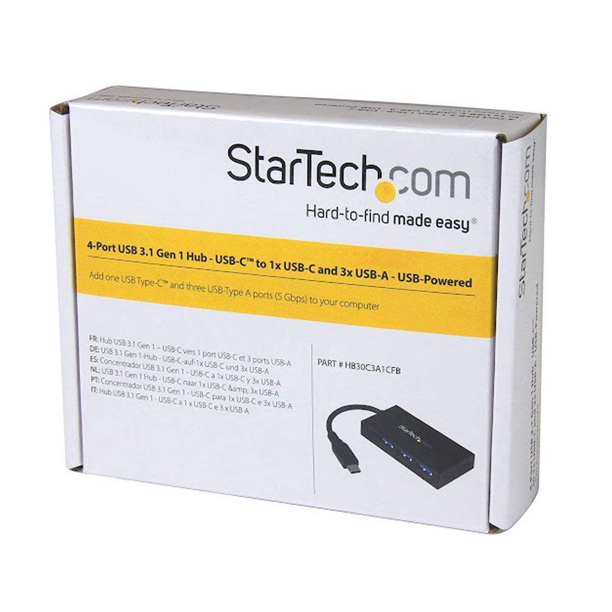 HUB USB-C A USB-A X3 USB-C Carga Startech-1