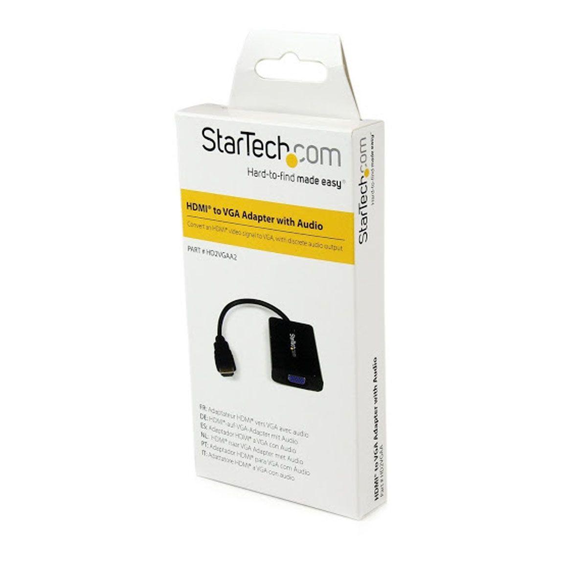 Adaptador HDMI VGA Video Audio Startech HD2VGAA2-1