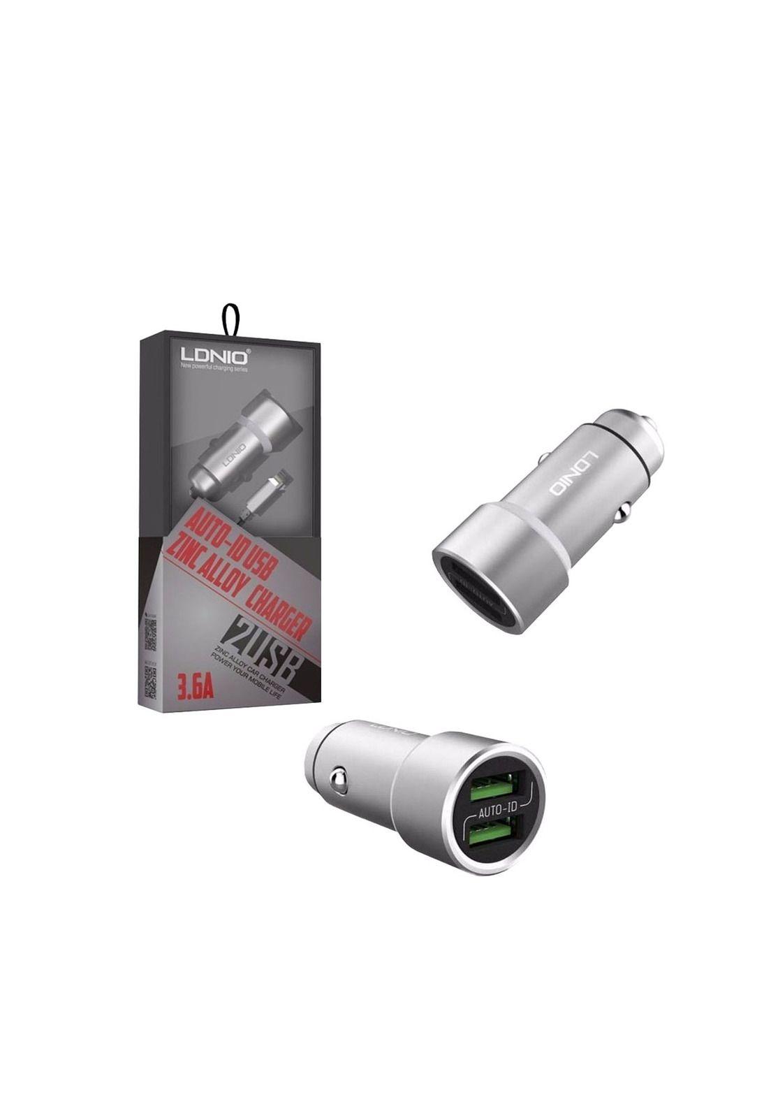 Cargador Encendedor Auto Rapido 3.6a Dual Ldnio C302 + V8-1