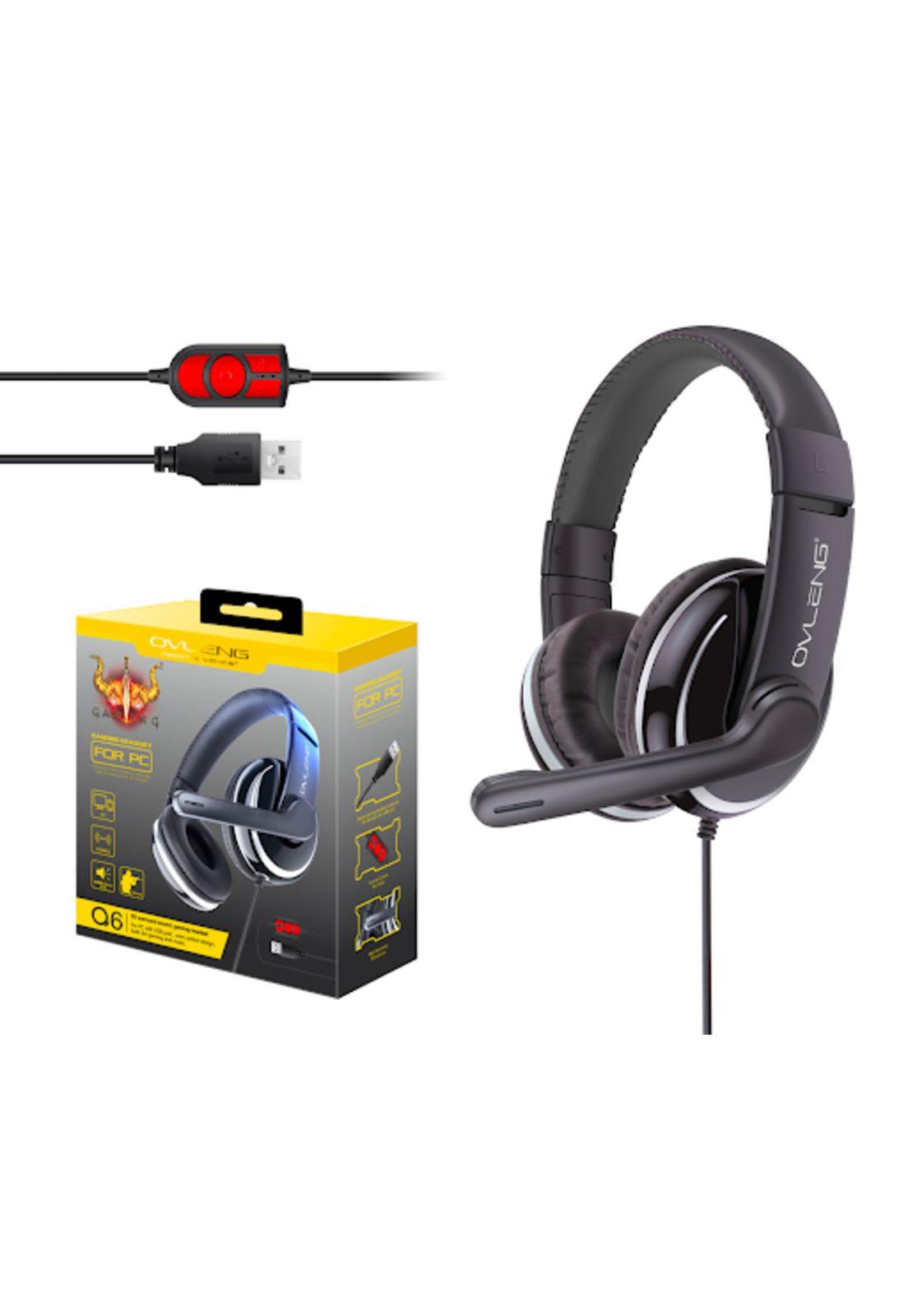 Headset Audifonos Gamer USB 7.1-CH Super Bass Ovleng Q6-1