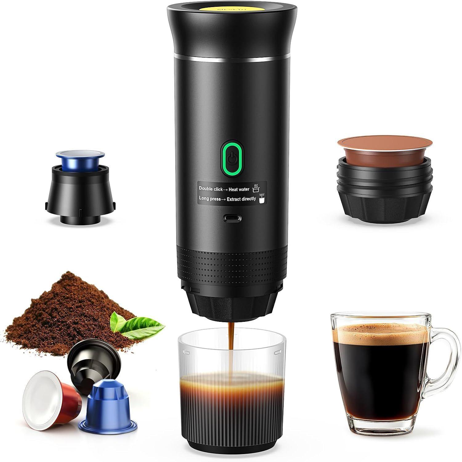Maquina de Café Expresso Portatil 3 en 1 - Recargable por USB y compatible con Capsulas-1