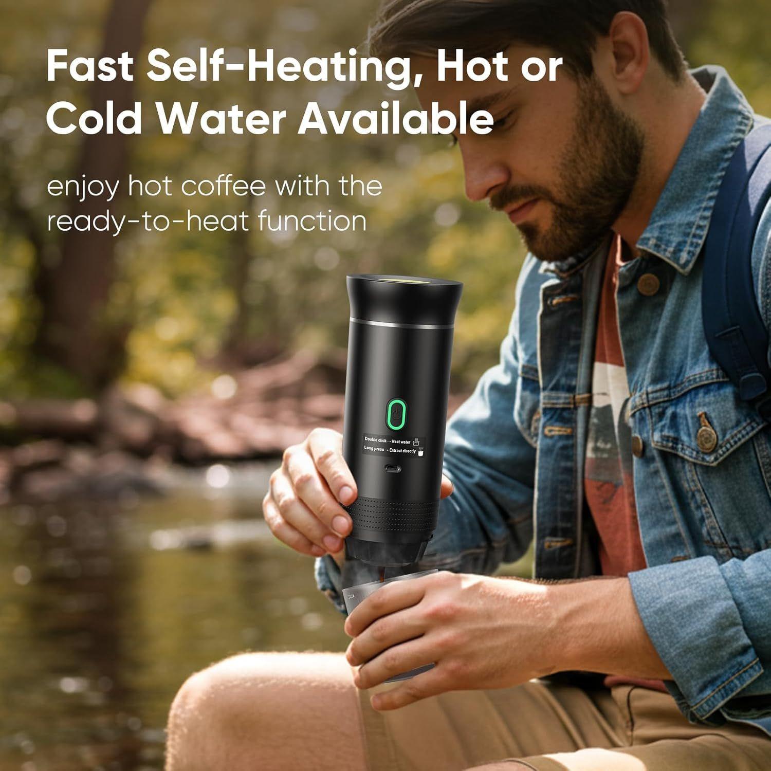 Maquina de Café Expresso Portatil 3 en 1 - Recargable por USB y compatible con Capsulas-3