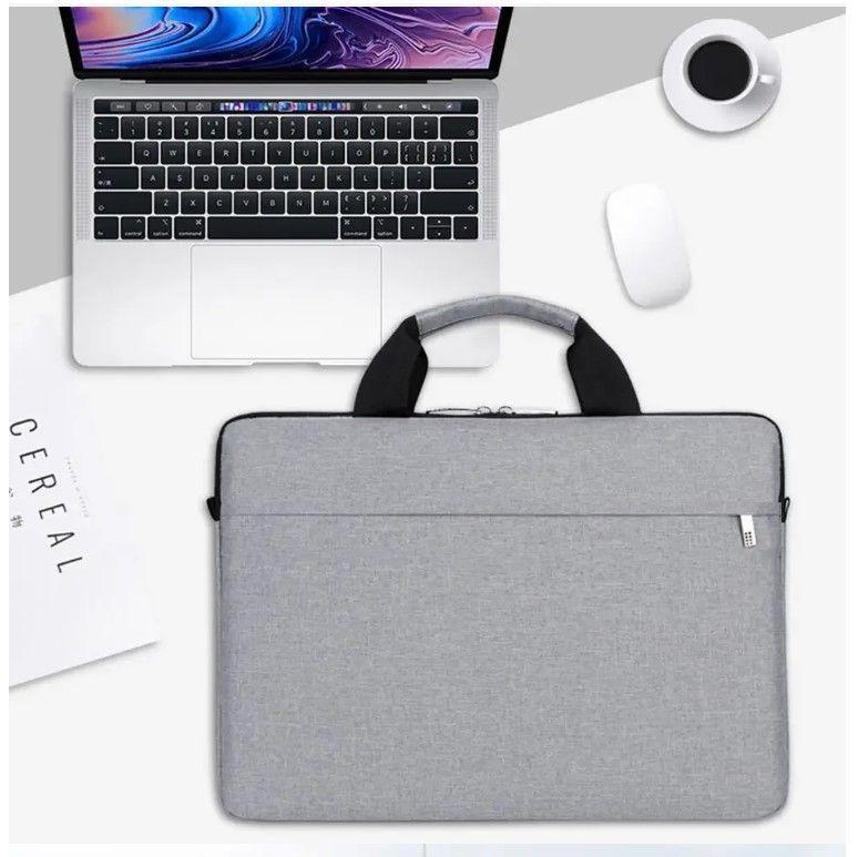 Funda Maletin Para Notebook 13 - 15.6 Pulgadas Color Gris-4