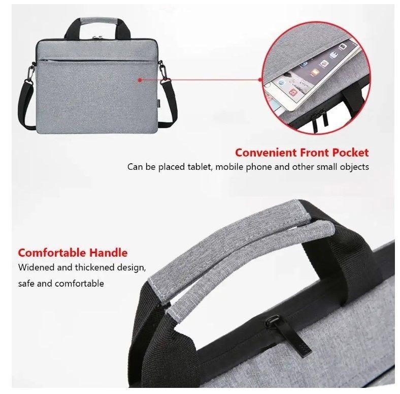Funda Maletin Para Notebook 13 - 15.6 Pulgadas Color Gris-6