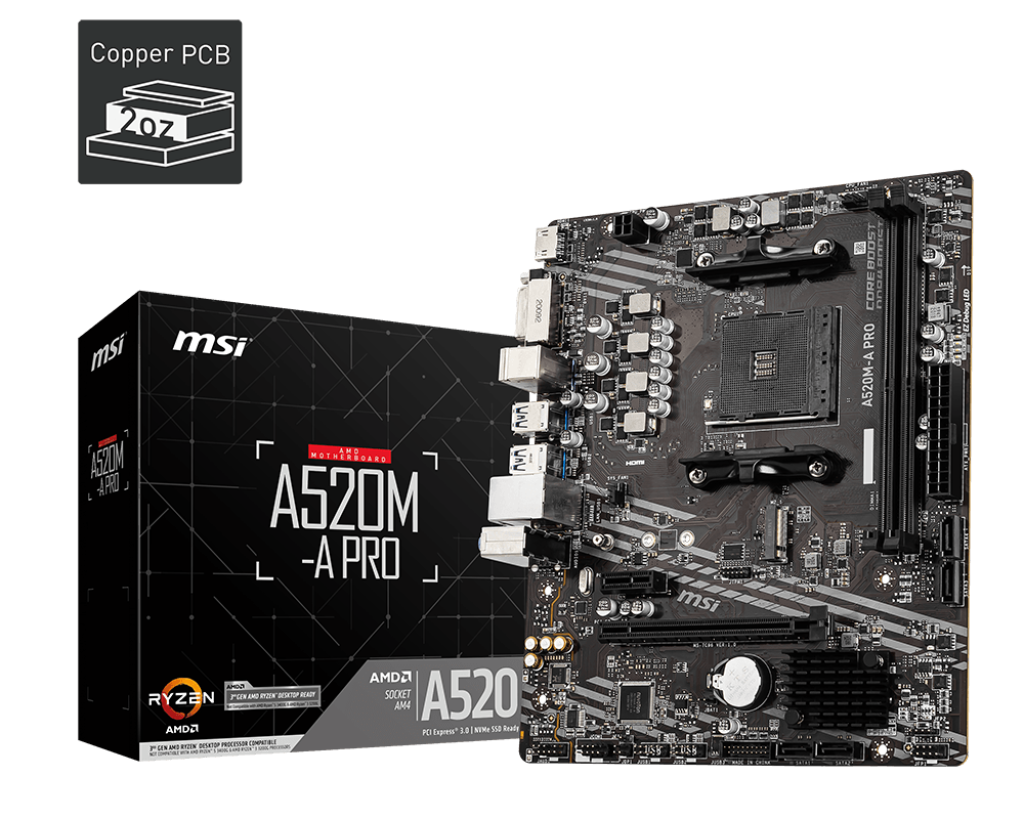 Placa Madre Msi A520m-A Pro Socket Am4-4