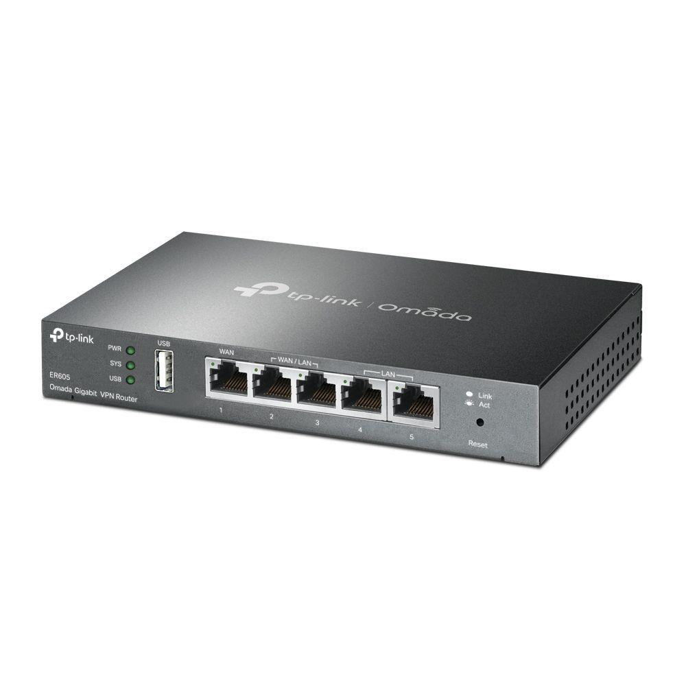 Router Gigabit Vpn Omada Er605 Hasta 4 Puertos Wan, 1 Usb-3