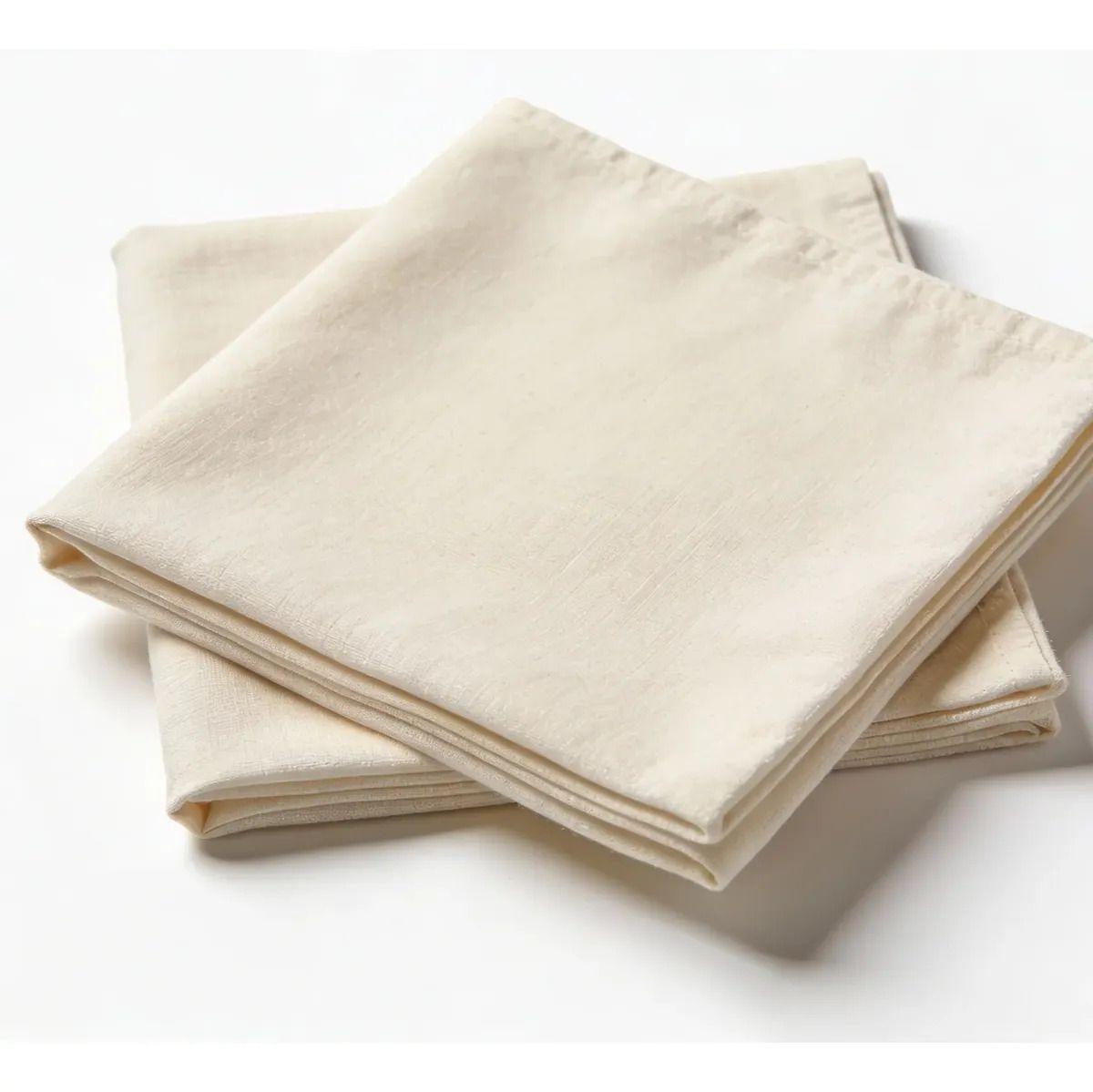 Pack X 4 Servilletas De Tela 45x45 Cm Algodón crudo textura rustica-3
