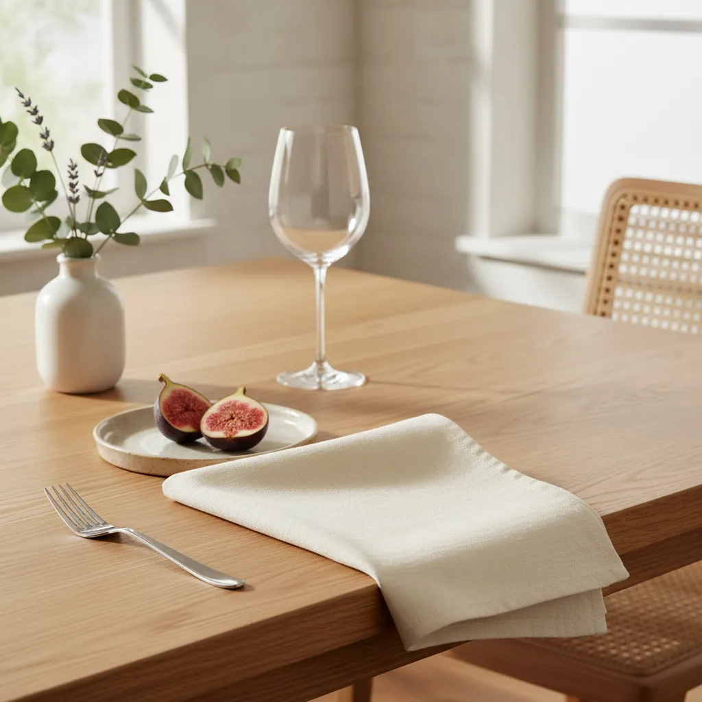 Pack X 20 Servilletas De Tela 45x45 Cm Algodón Crea Crudo-3