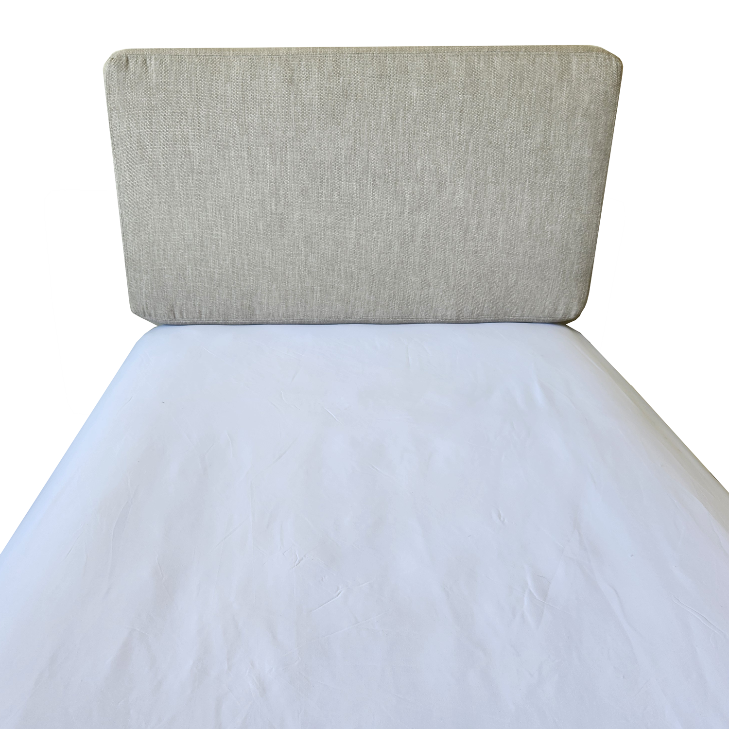 Respaldo de Cama Minimalista 1 Plaza - Lino Beige - 90x50 cm - Acron Studio-1