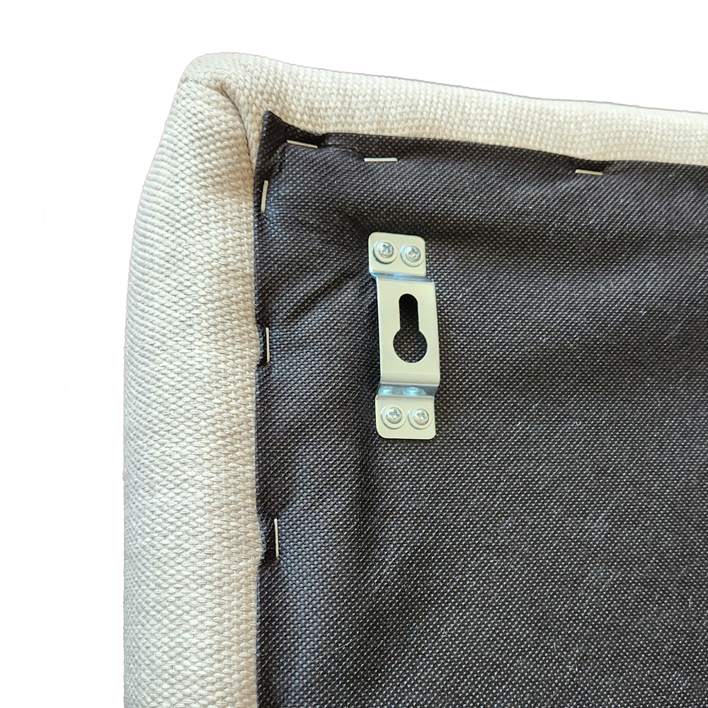 Respaldo de Cama Minimalista 1 Plaza - Lino Beige - 90x50 cm - Acron Studio-4