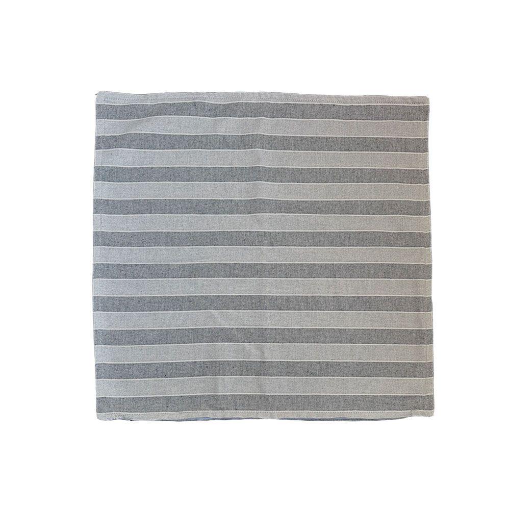 SANTORINI Funda de Cojín 50x50 Lino - Rayas Gris y Azul- Acron Studio-2