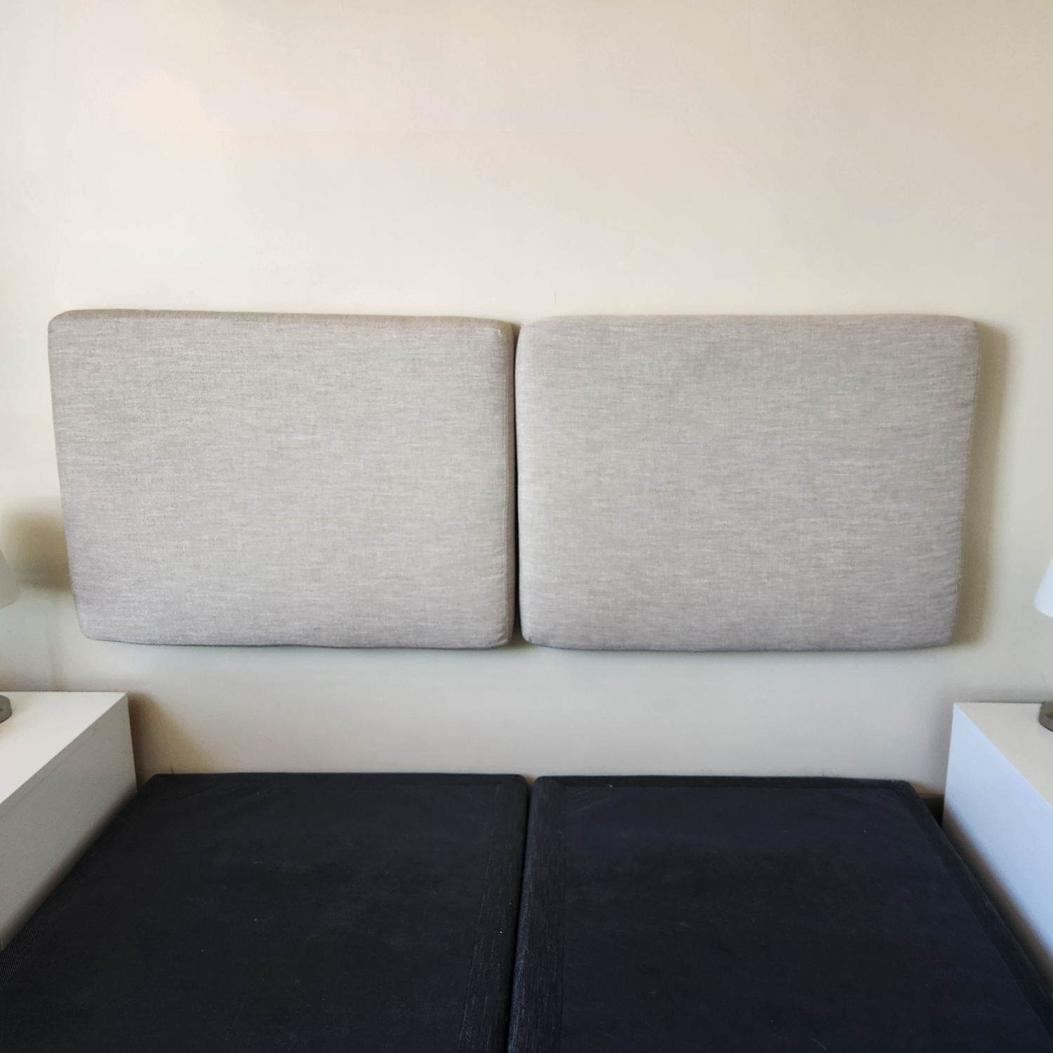 Respaldo de Cama Minimalista 2 Plazas - Lino Beige - 160x60 cm - Acron Studio-2