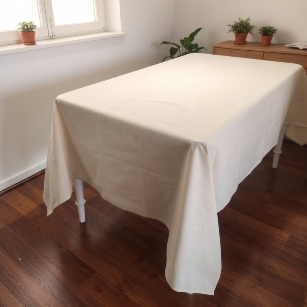 Mantel 220×160 cm Algodón Crea color Crudo Acron Studio-3