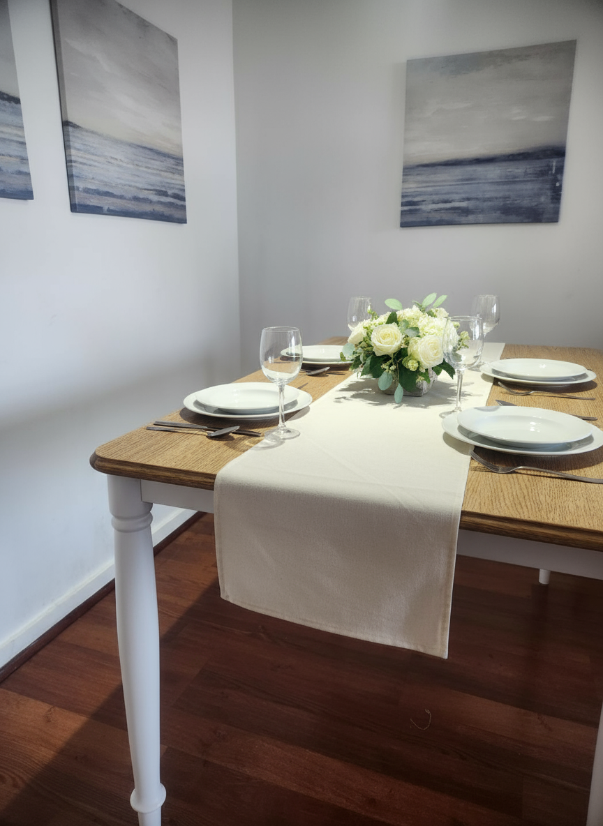 Pack de 10 Caminos de mesa 30×160 cm Algodón crea crudo Acron Studio-3