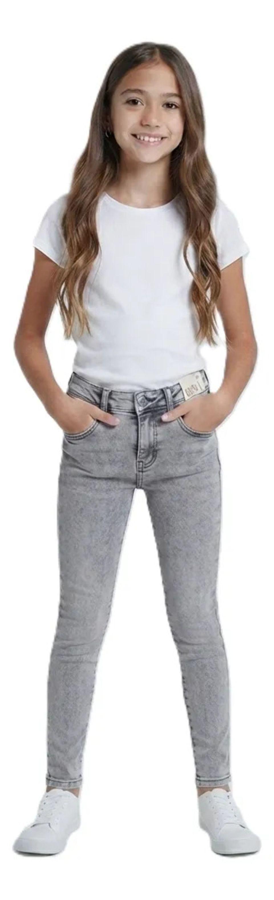 Pantalón Skinny Jeans De Algodón - Para Niñas-0